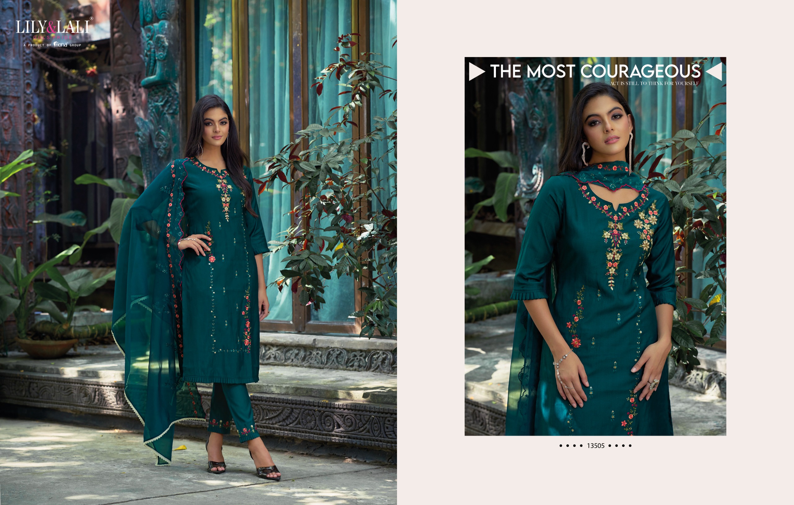 lily and lali rang ja viscose new and modern look top bottom with dupatta catalog