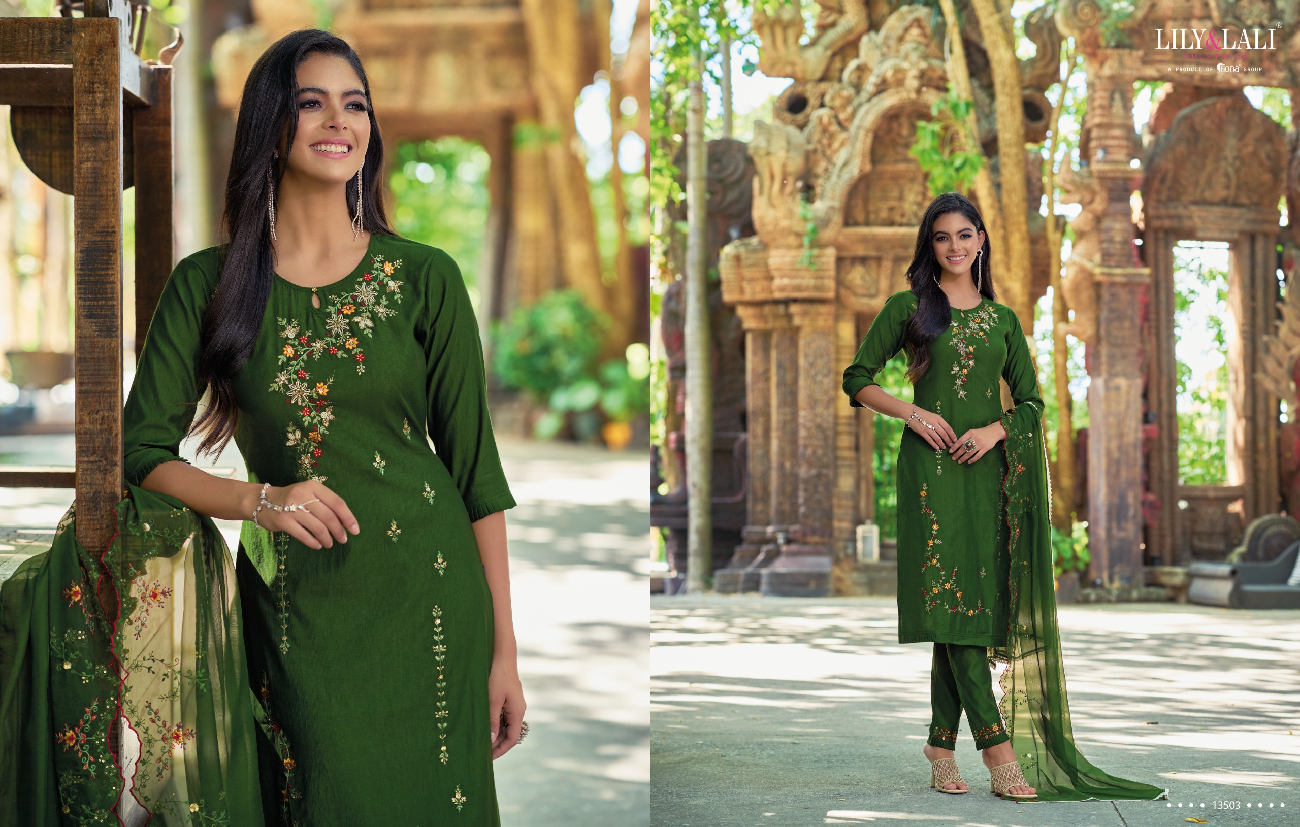 lily and lali rang ja viscose new and modern look top bottom with dupatta catalog