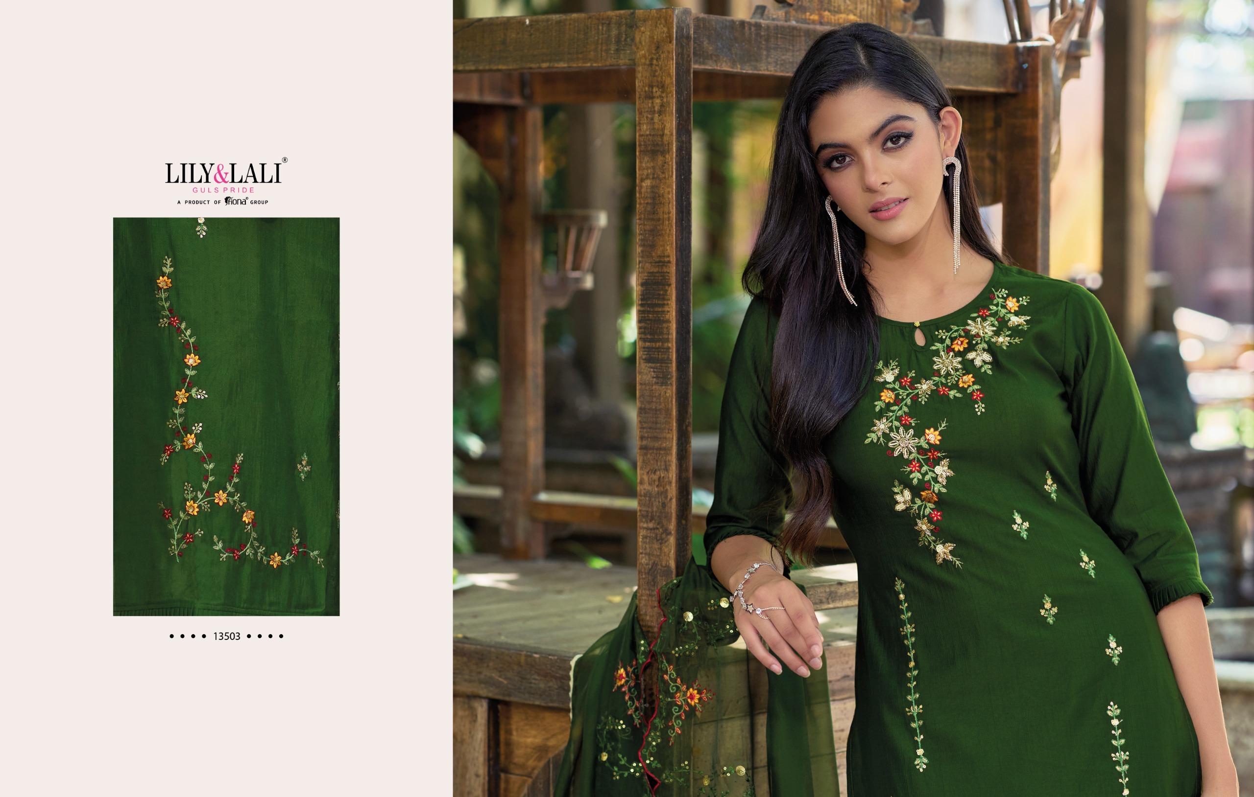 lily and lali rang ja viscose new and modern look top bottom with dupatta catalog