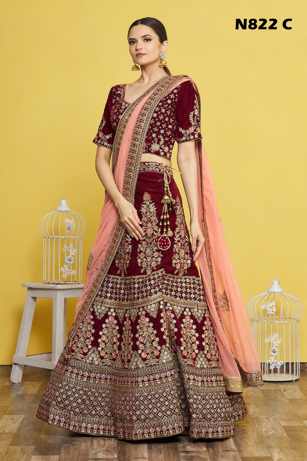 mahotsav nimaya n800 series velvet festive look lehenga catalog