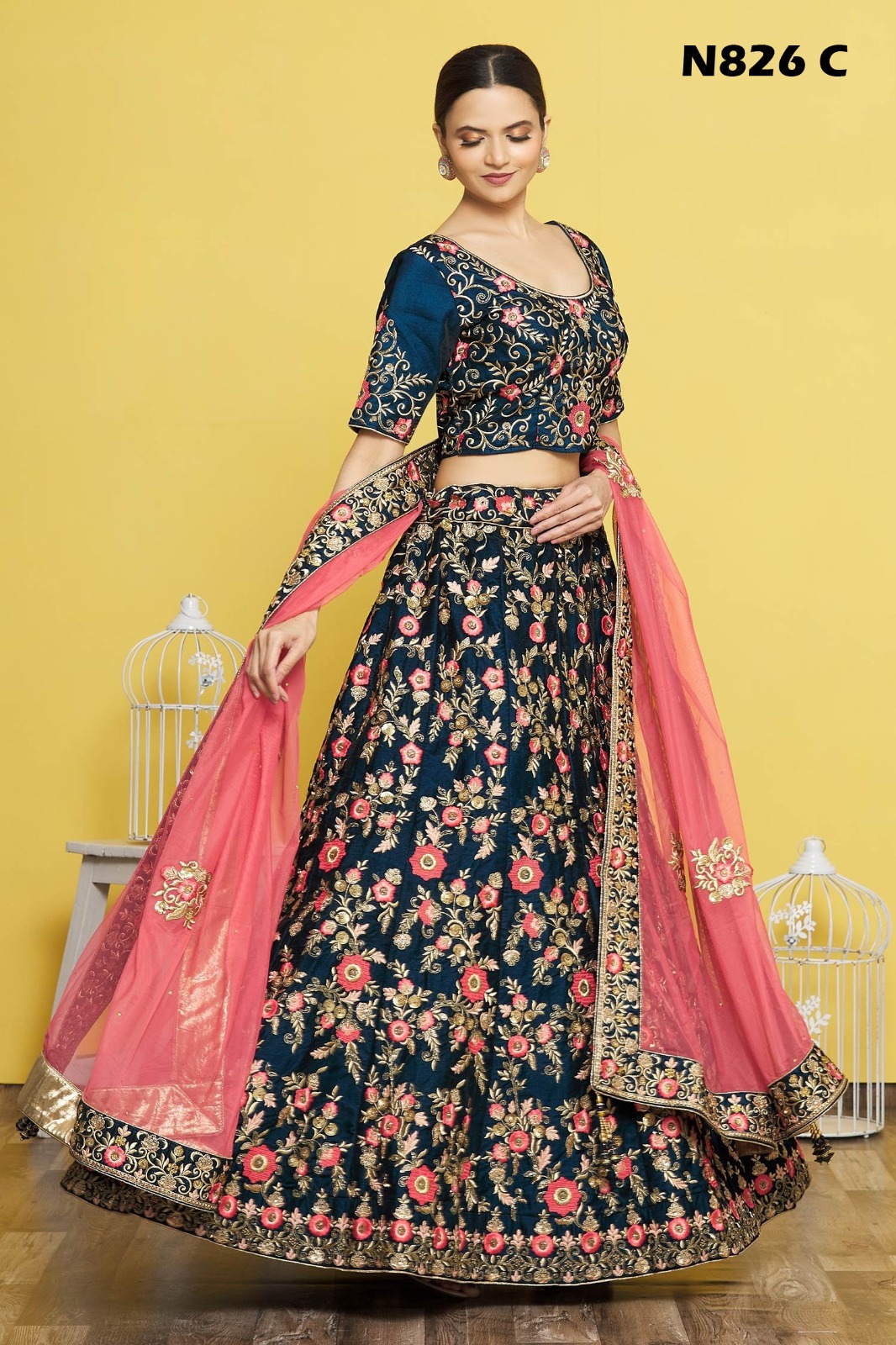 mahotsav nimaya n800 series velvet festive look lehenga catalog