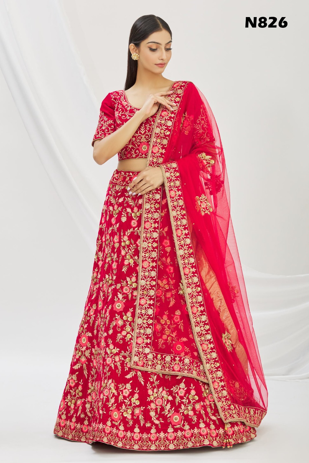 mahotsav nimaya n800 series velvet festive look lehenga catalog