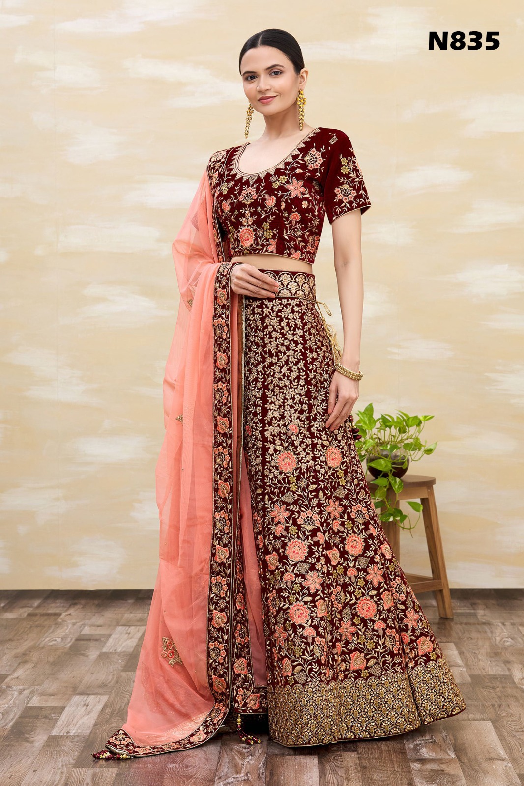 mahotsav nimaya n800 series velvet festive look lehenga catalog