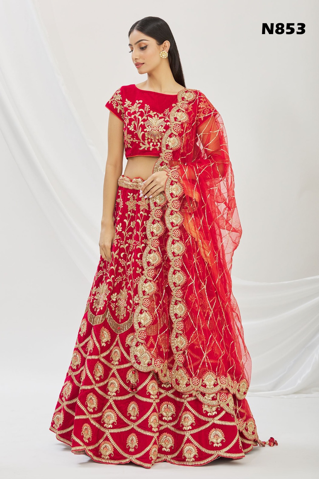 mahotsav nimaya n800 series velvet festive look lehenga catalog