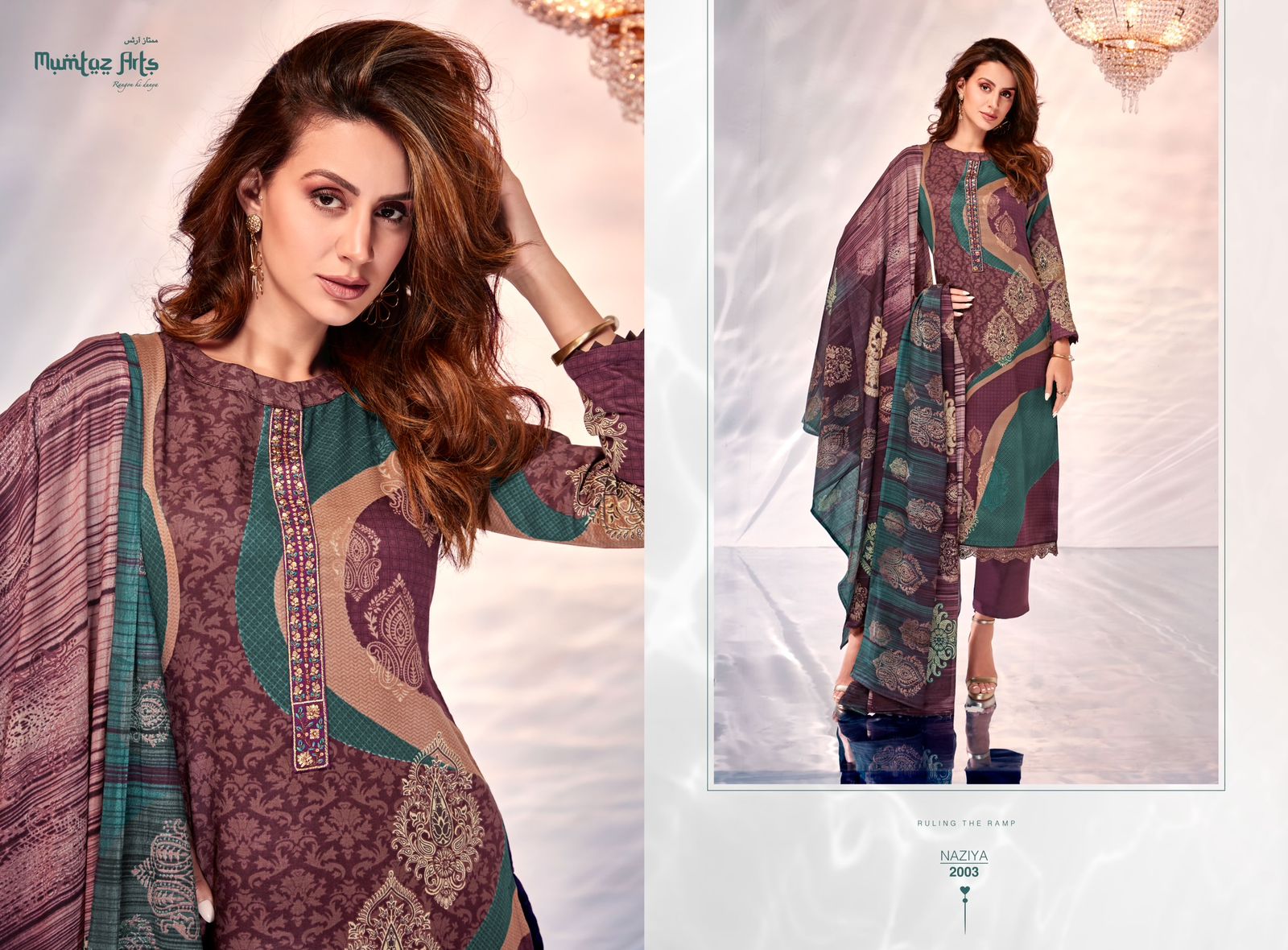 mumtaz art naziya jam satin new and modern style salwar suit catalog