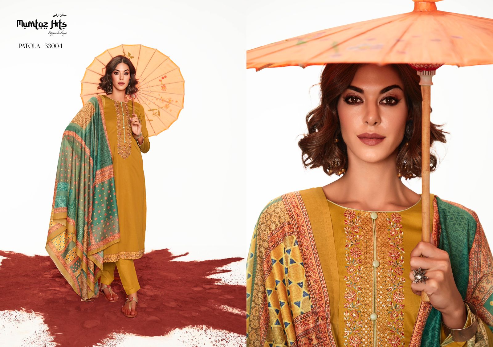 mumtaz art patola jam satin gorgeous look salwar suit catalog