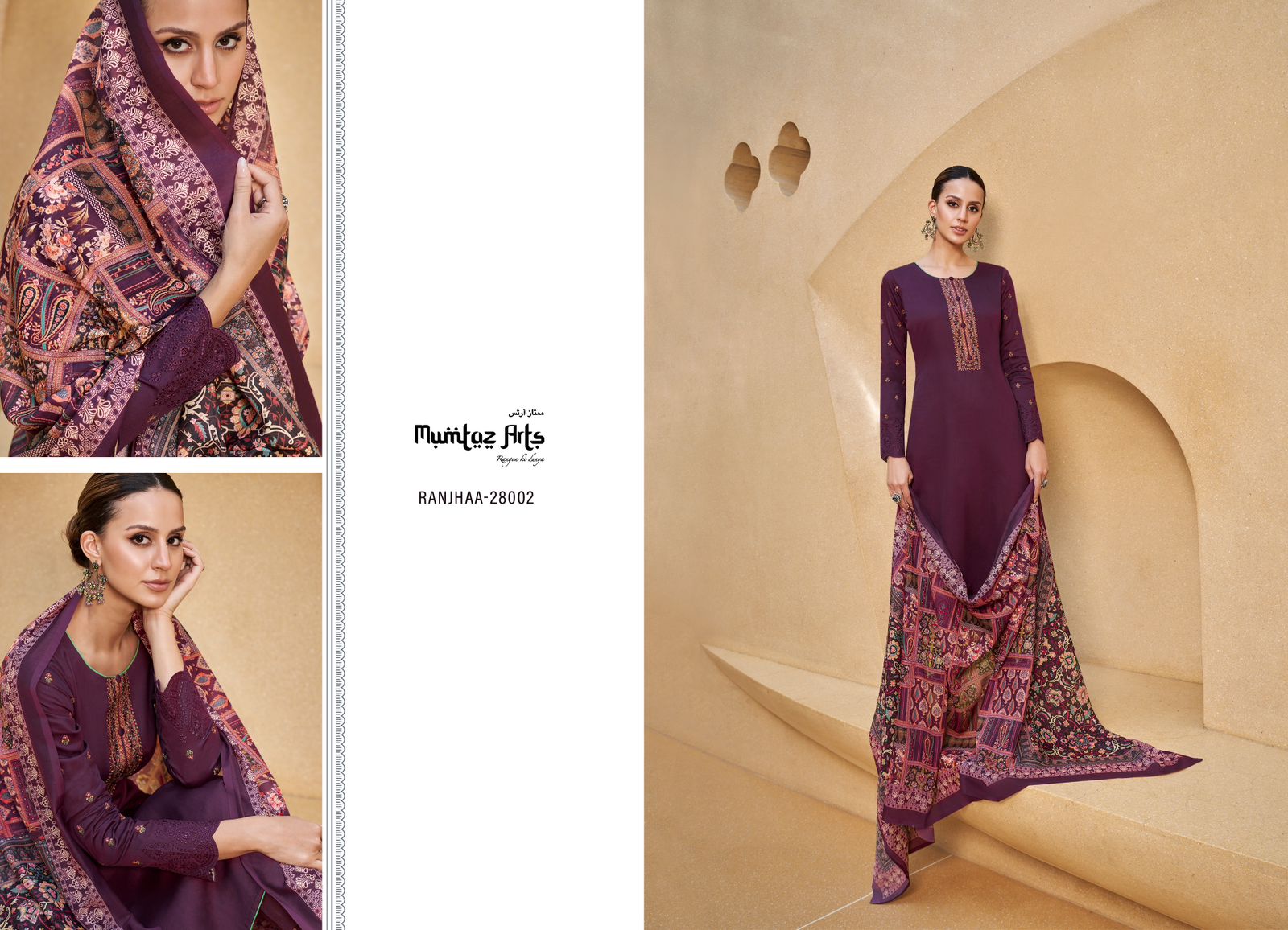 mumtaz art ranjhaa jam satin exclusive pritn salwar suit catalog