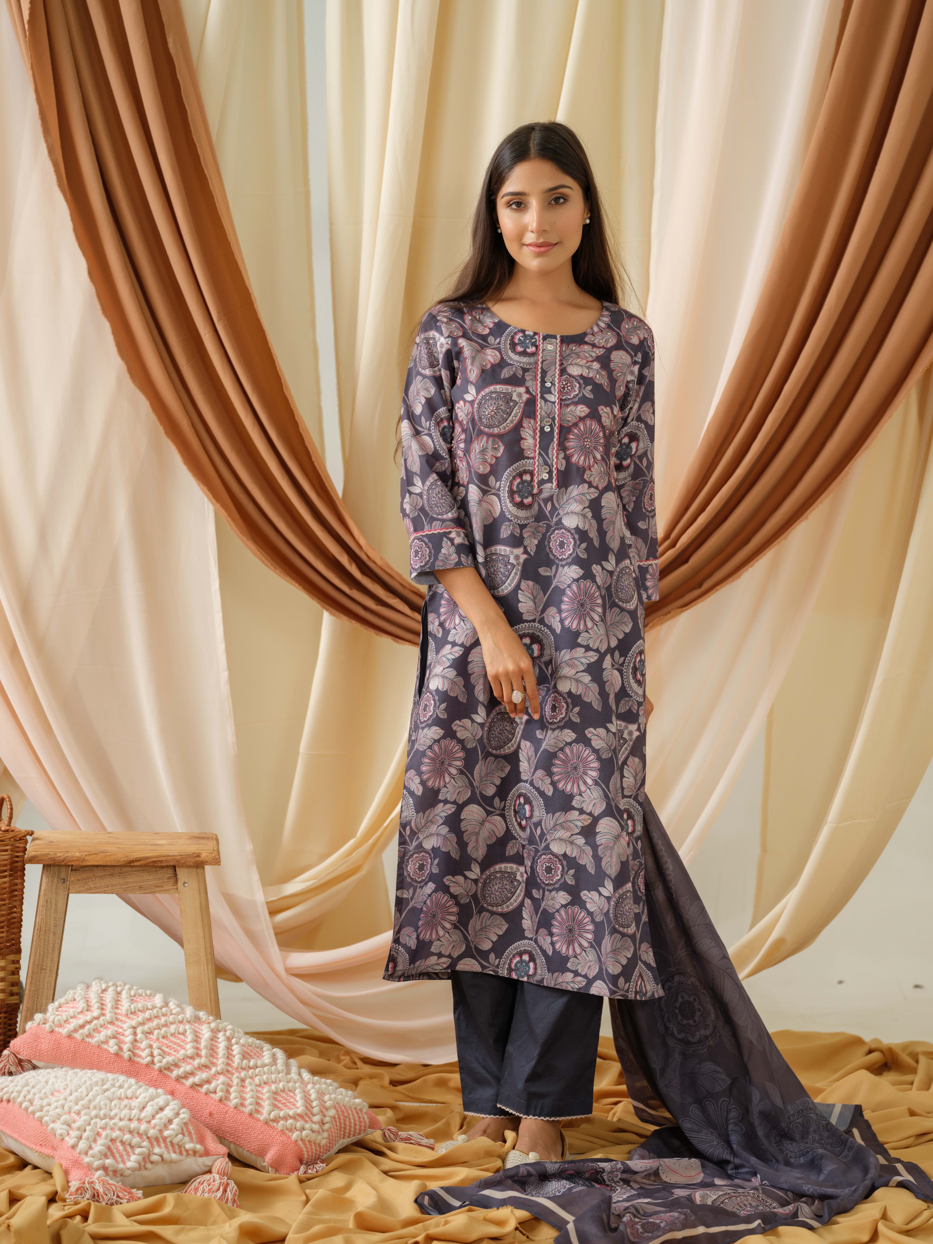 psyna d no 2336   linen elegant  top bottom with dupatta size set