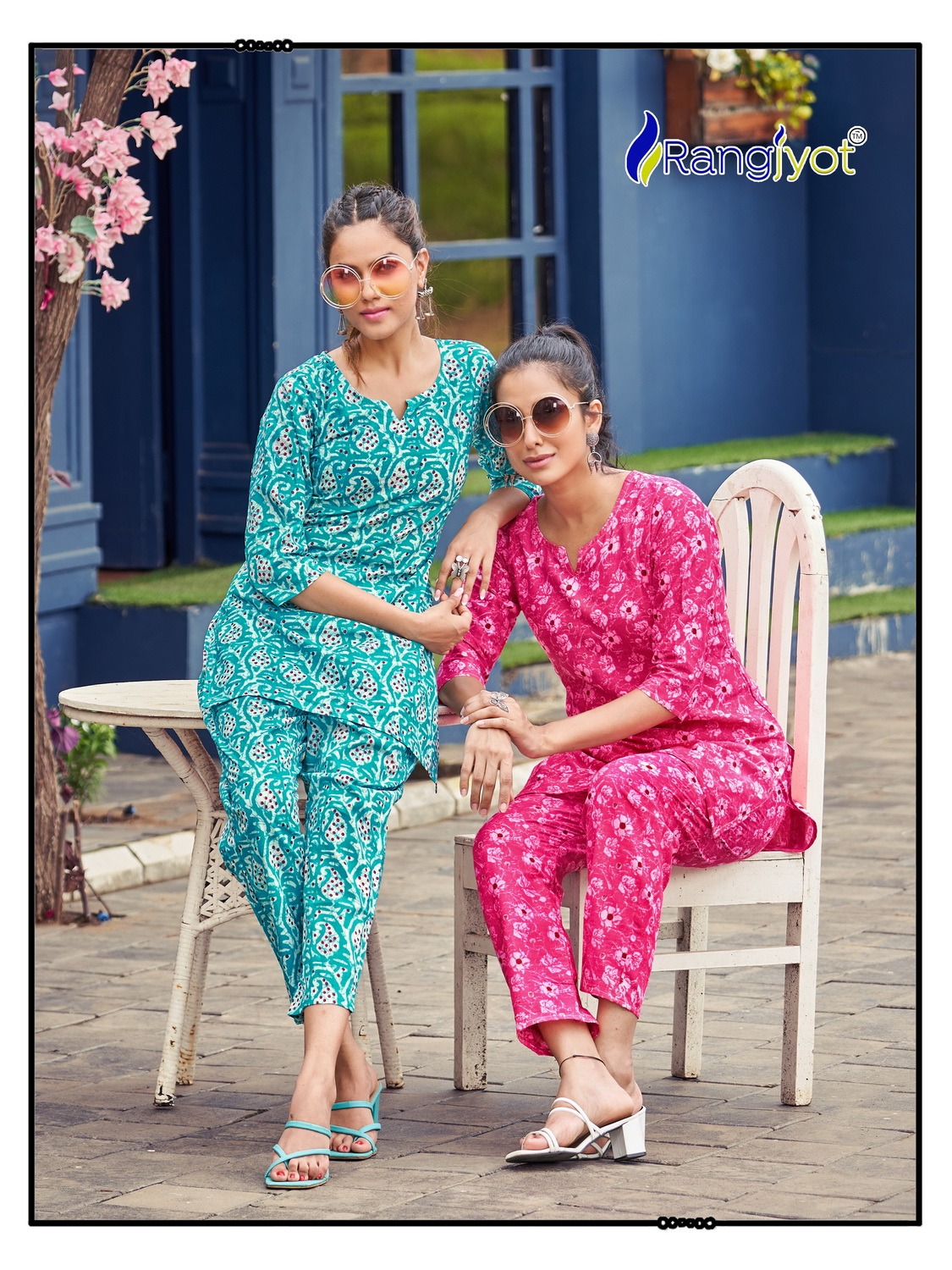 rangjyot cotton naya cotton exclusive print top pant catalog