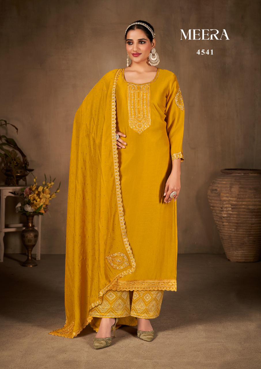 rangoon meera fancy innovative look kurti bottom with dupatta catalog