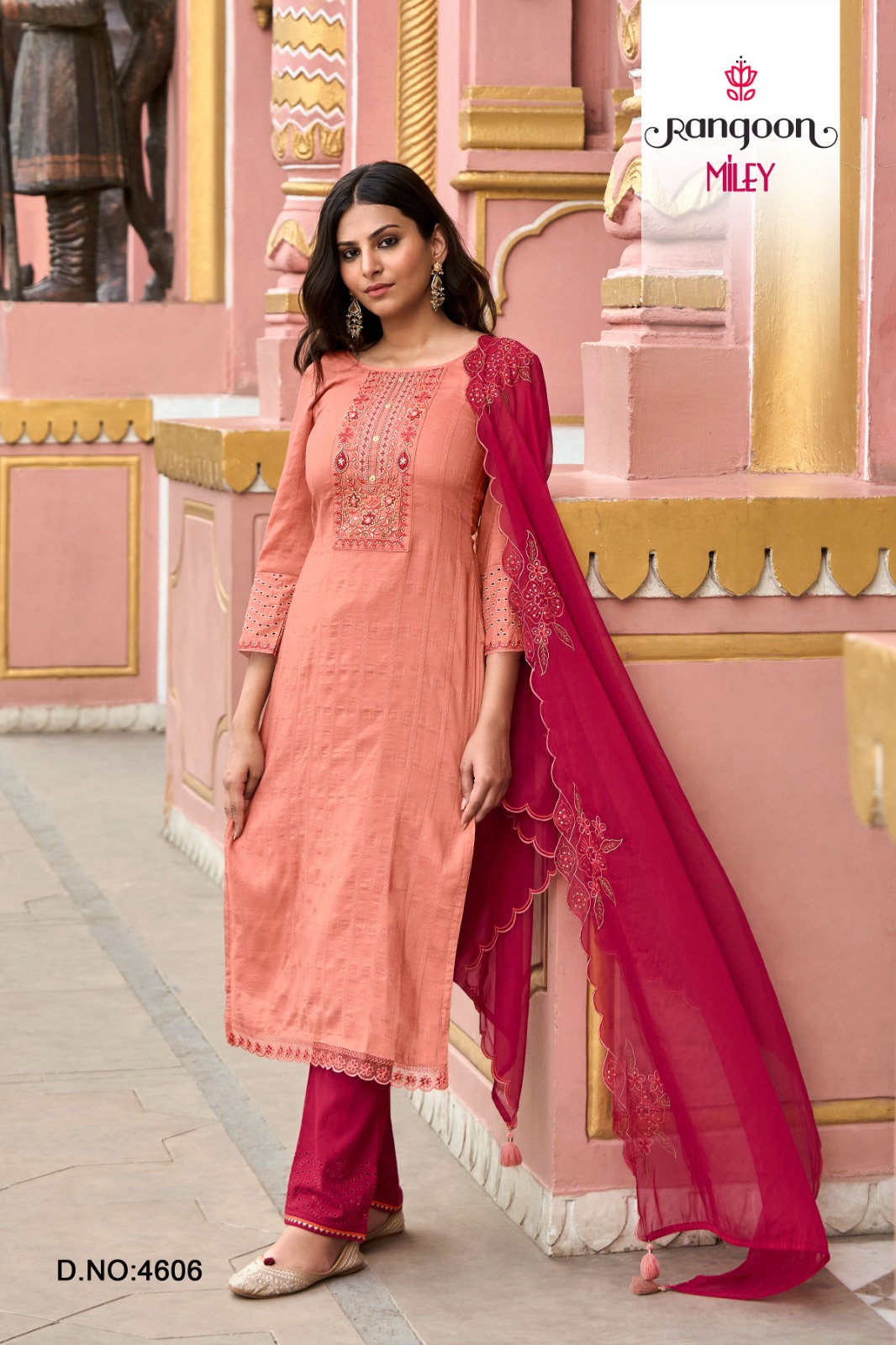 rangoon miley viscose exclusive look kurti bottom with dupatta catalog