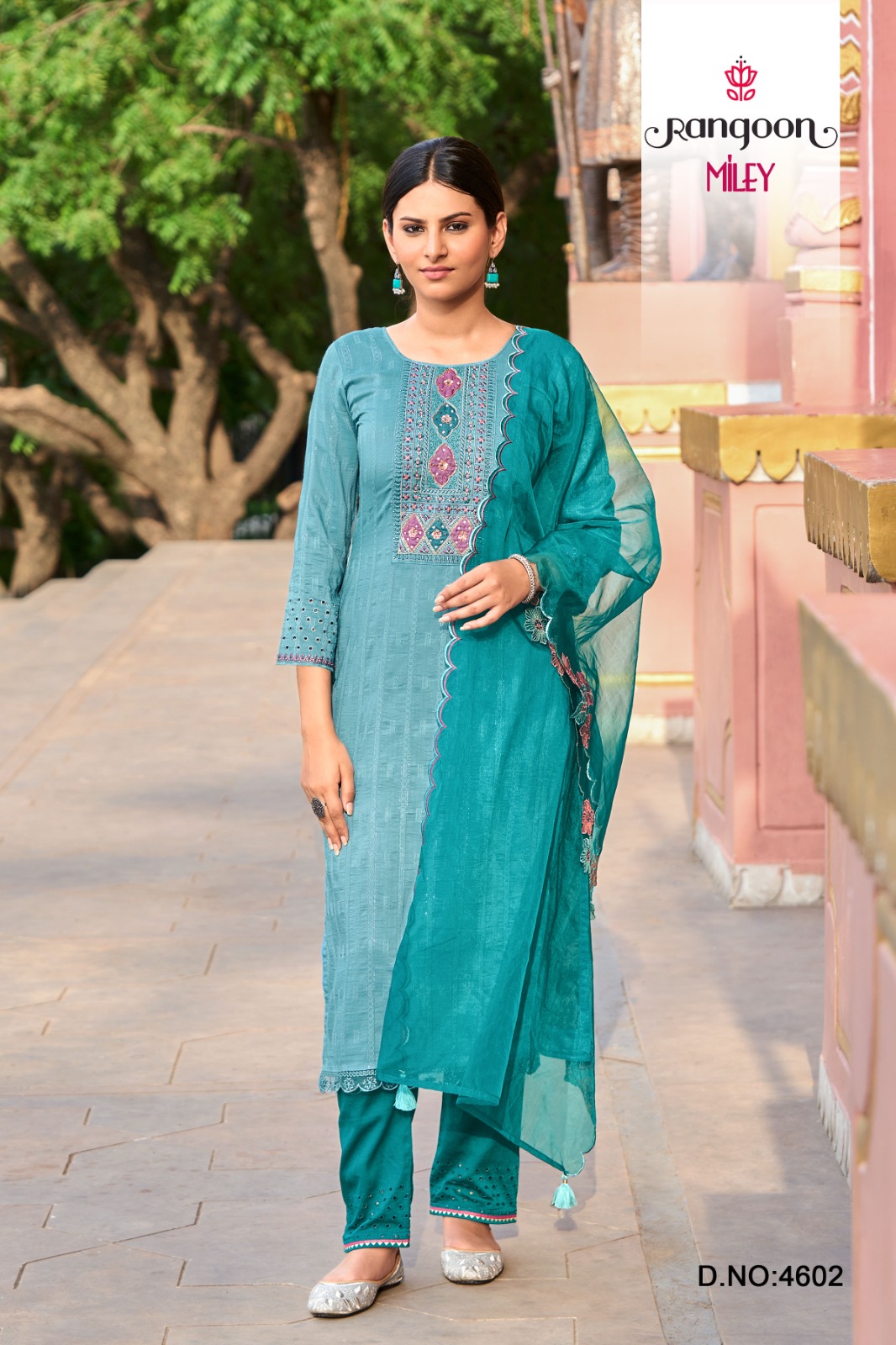 rangoon miley viscose exclusive look kurti bottom with dupatta catalog