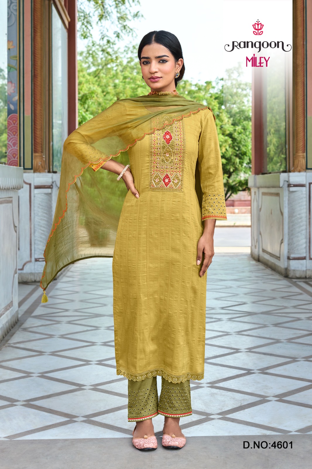 rangoon miley viscose exclusive look kurti bottom with dupatta catalog