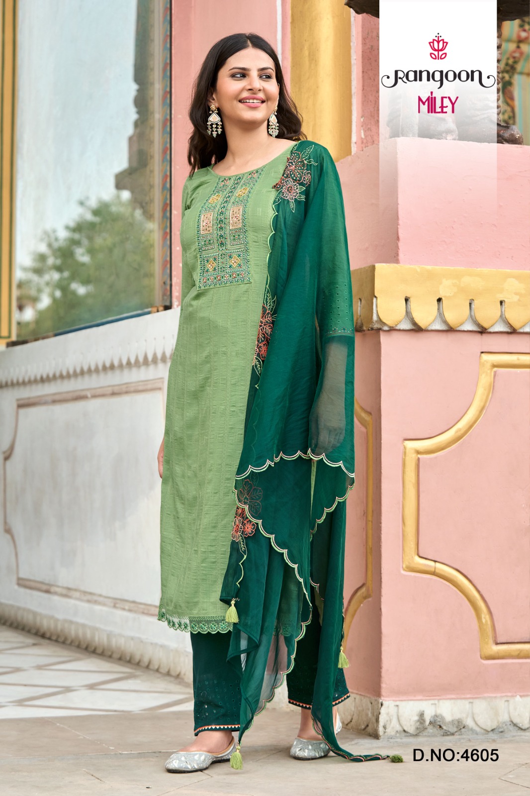 rangoon miley viscose exclusive look kurti bottom with dupatta catalog