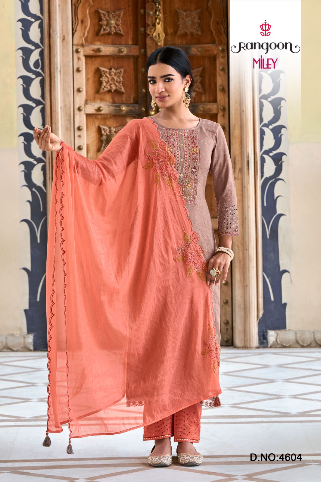 rangoon miley viscose exclusive look kurti bottom with dupatta catalog