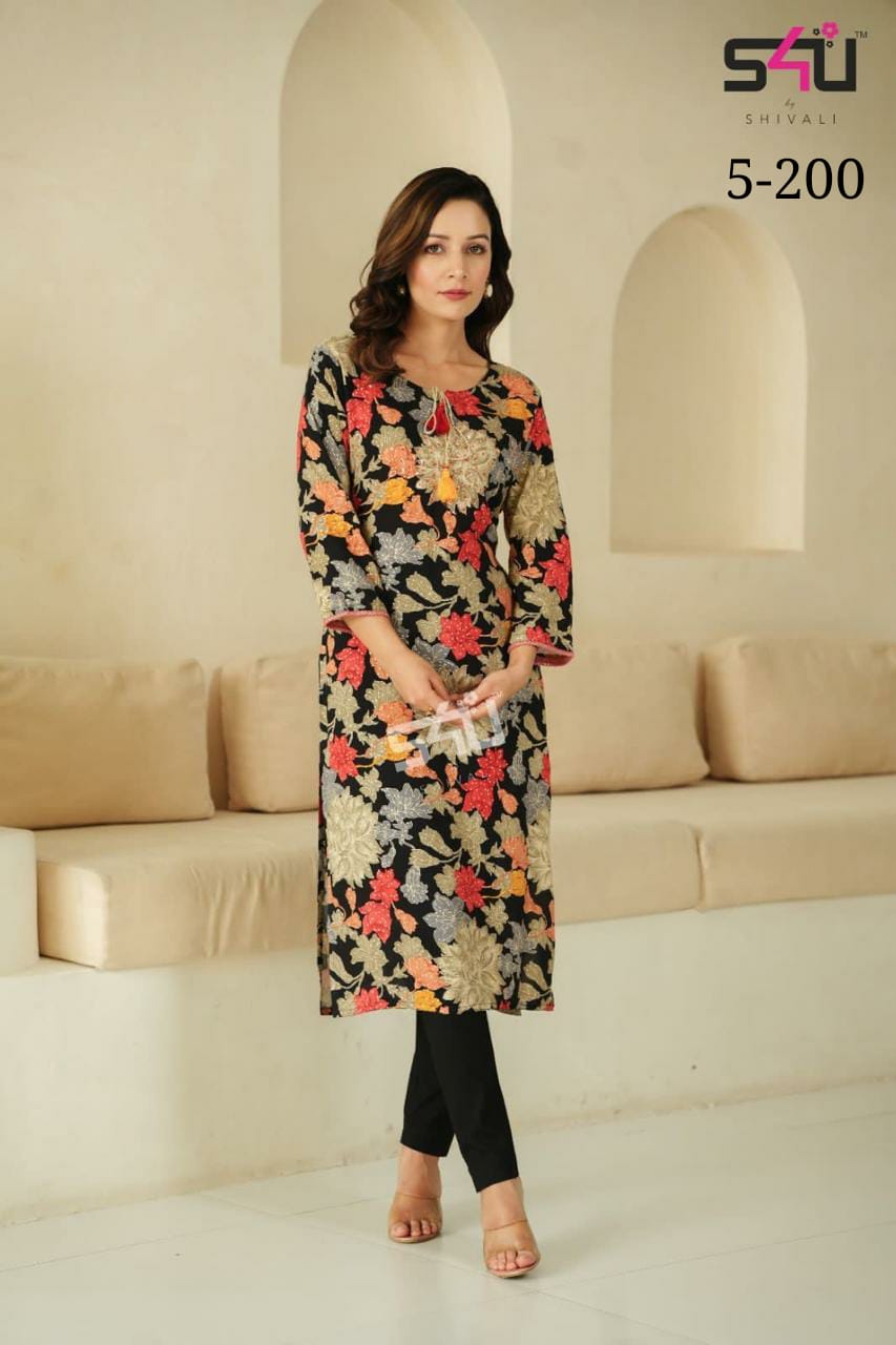 s4u d no 5-200 fancy elegant kurti size set