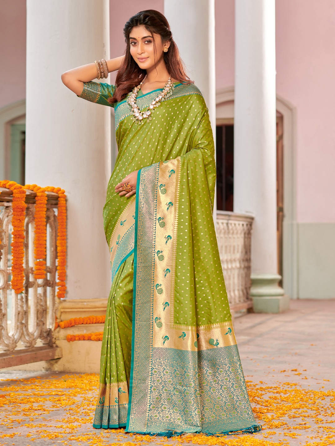 sangam print garvit banarsi silk elegant saree catalog