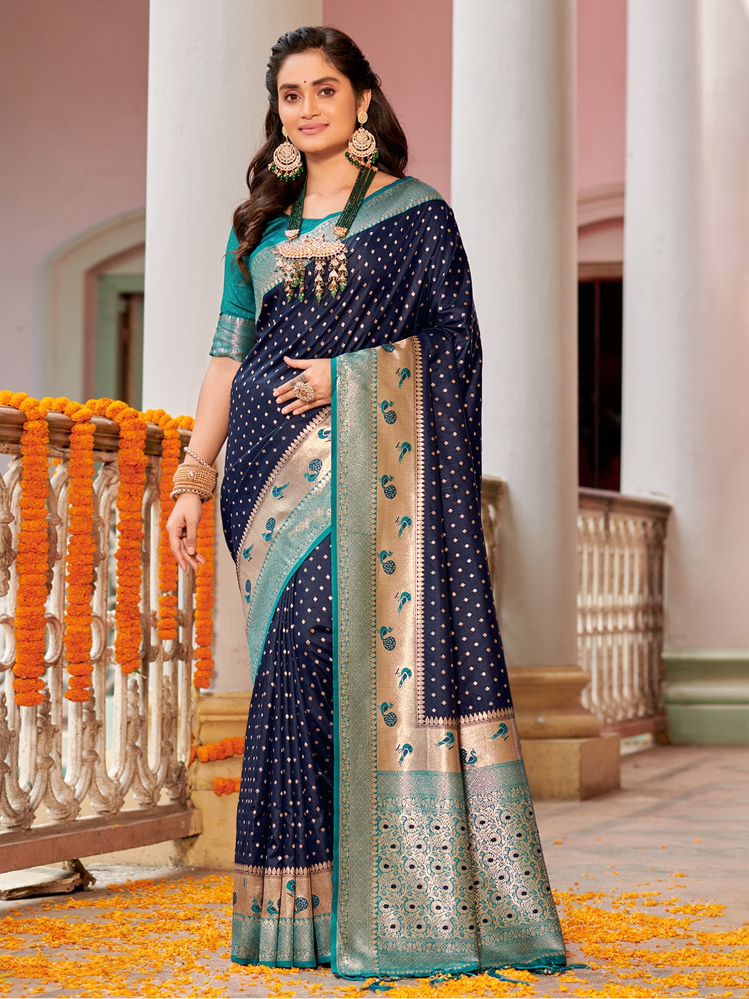 sangam print garvit banarsi silk elegant saree catalog