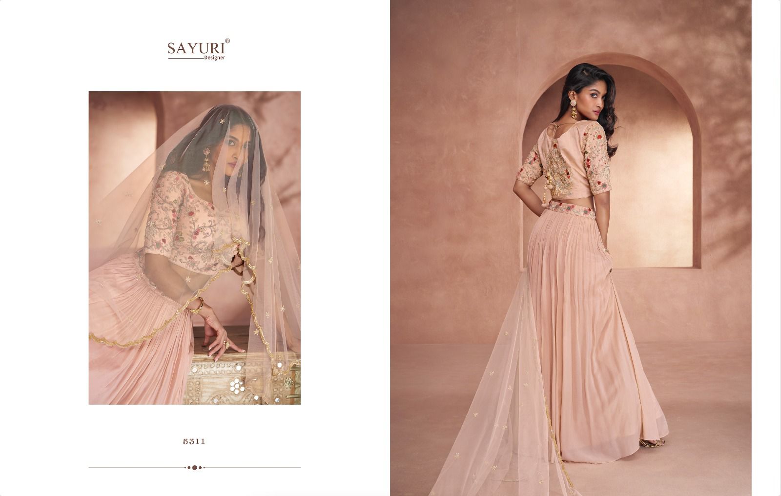 sayuri shehnaai primium silk festivre look lehngha catalog