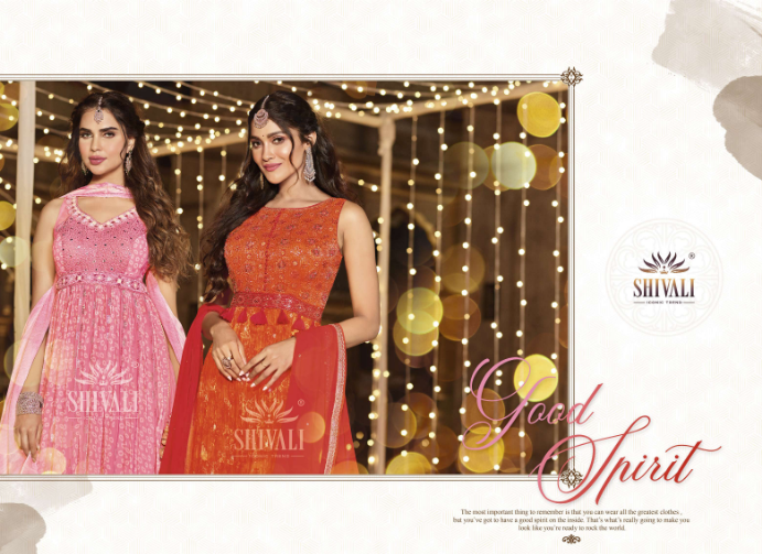 shivali laila fancy garceful look indo western catalog