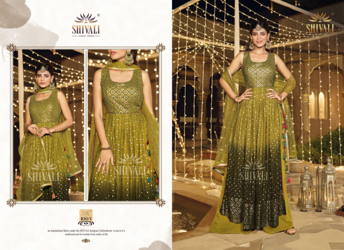 shivali laila fancy garceful look indo western catalog