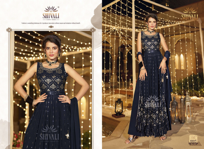 shivali laila fancy garceful look indo western catalog