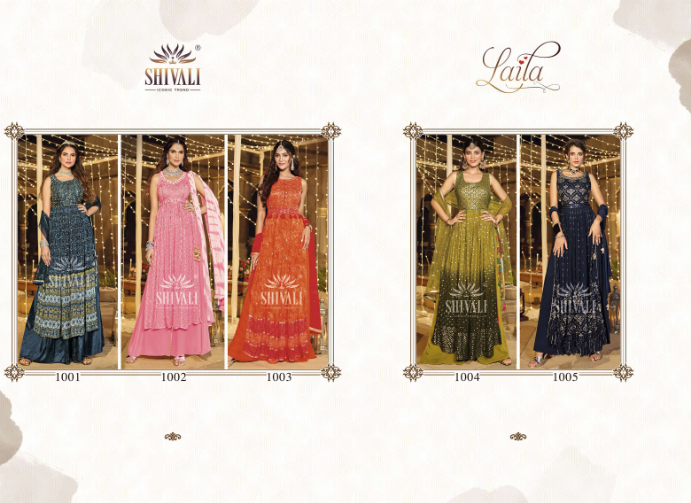 shivali laila fancy garceful look indo western catalog