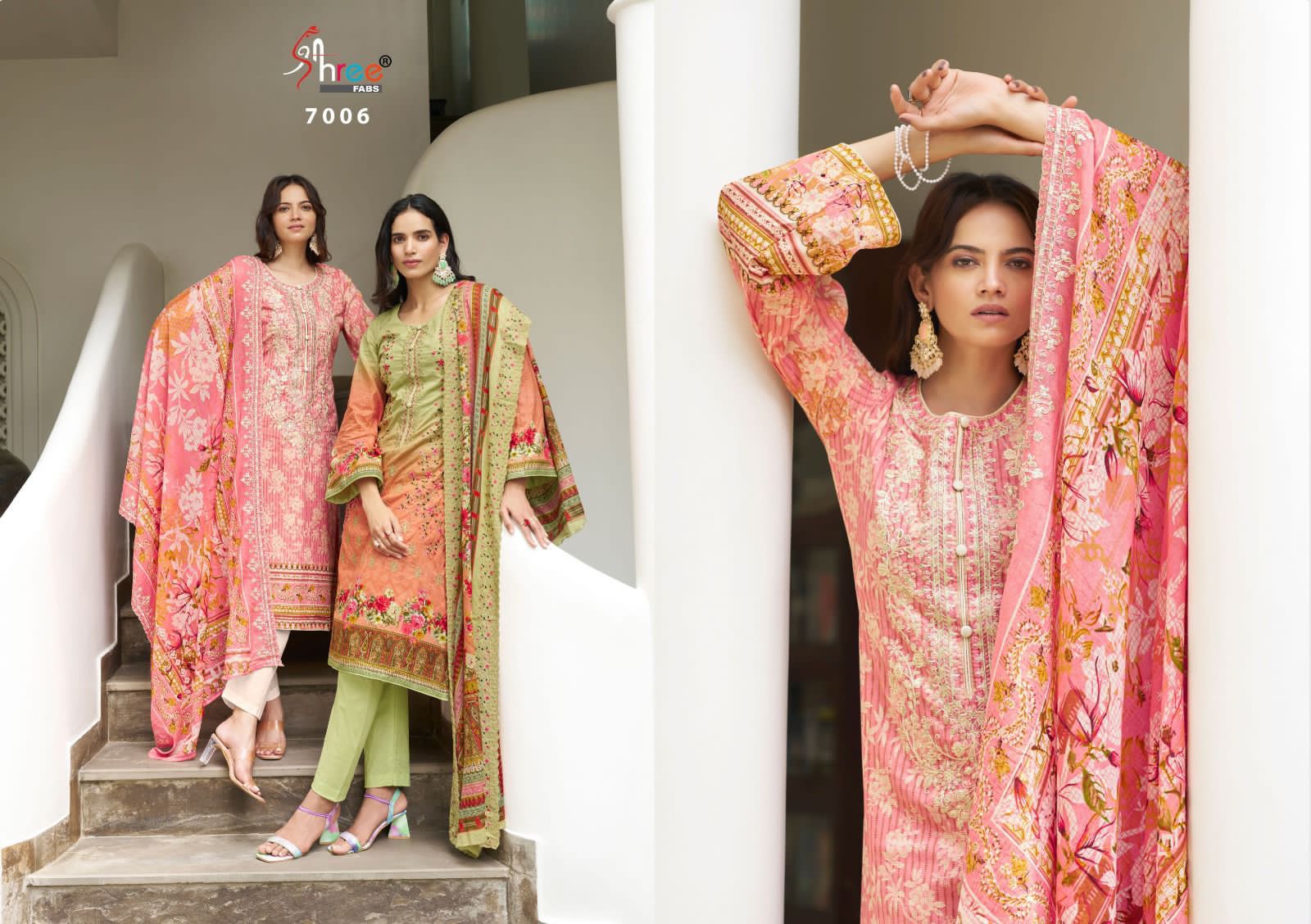 shree fabs bin saheed lawn collection vol 7 lawn graceful look salwar suit catalog