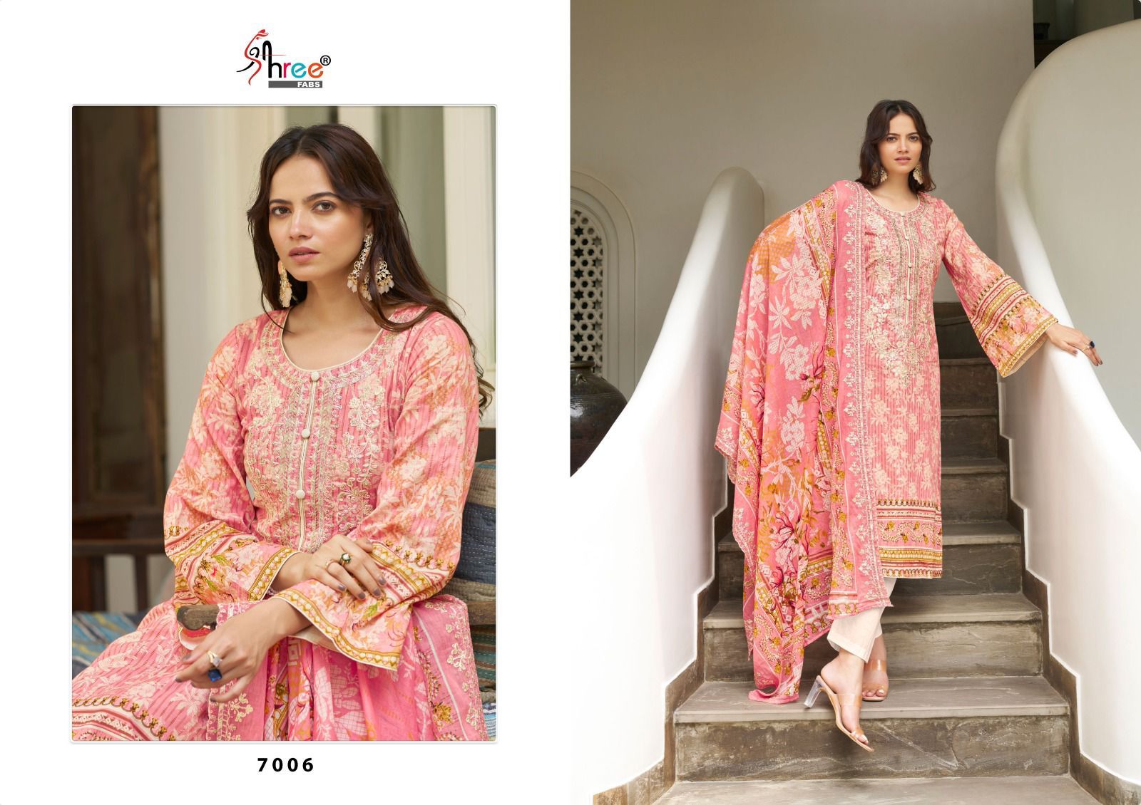 shree fabs bin saheed lawn collection vol 7 lawn graceful look salwar suit catalog