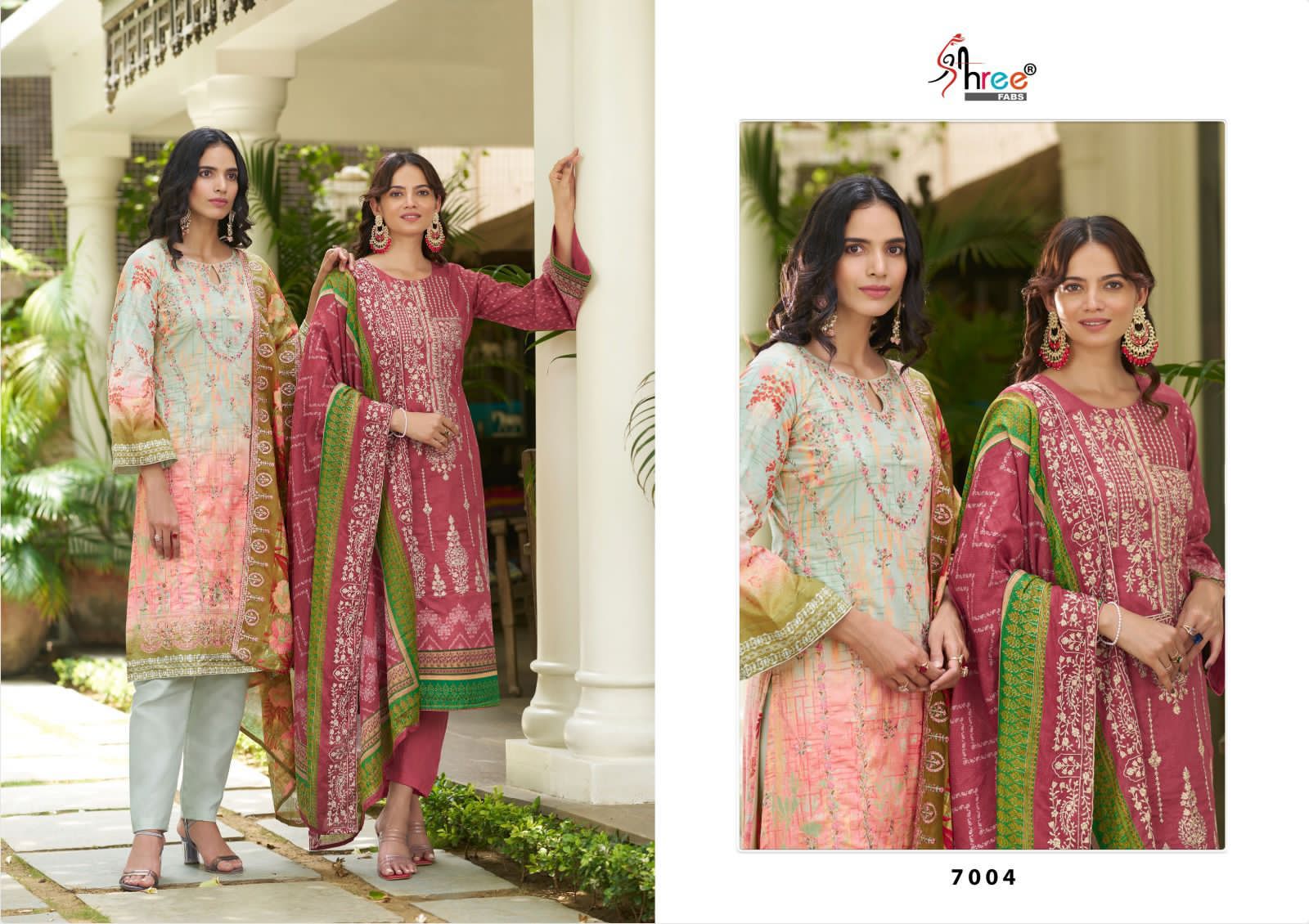 shree fabs bin saheed lawn collection vol 7 lawn graceful look salwar suit catalog