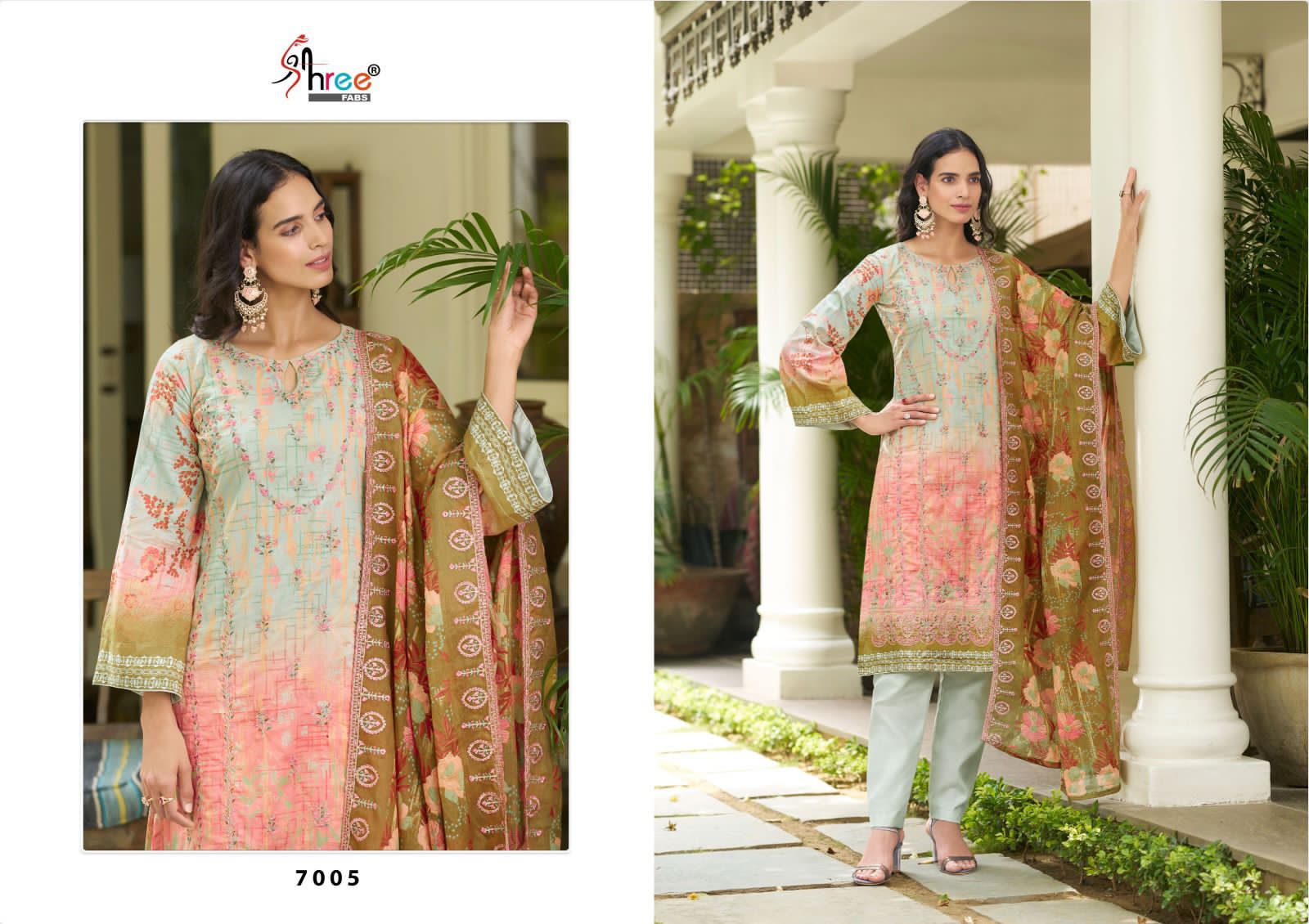 shree fabs bin saheed lawn collection vol 7 lawn graceful look salwar suit catalog