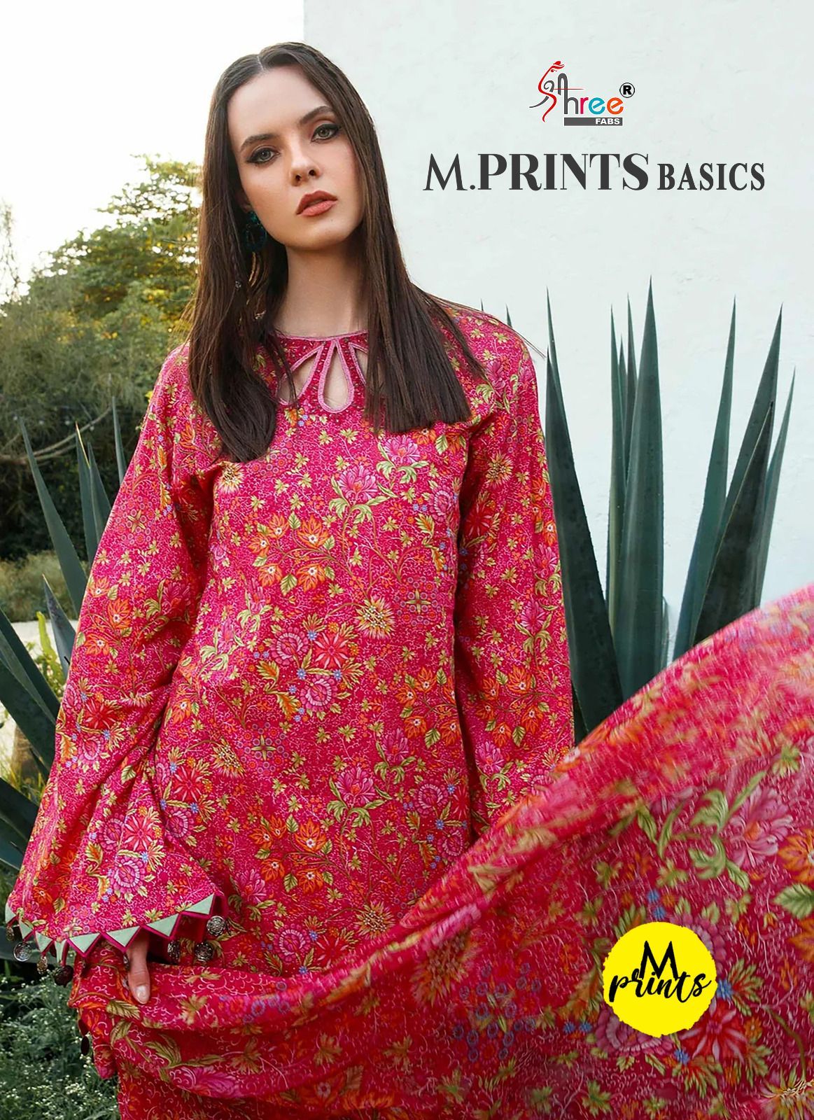 shree fabs M Prints Basics cotton graceful look salwar suit shiffon dupatta catalog