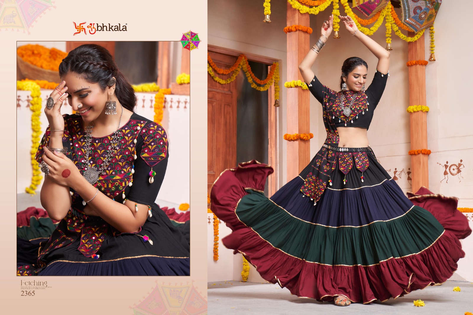 shubhkala raas vol 10 rayon look lehngha catalog