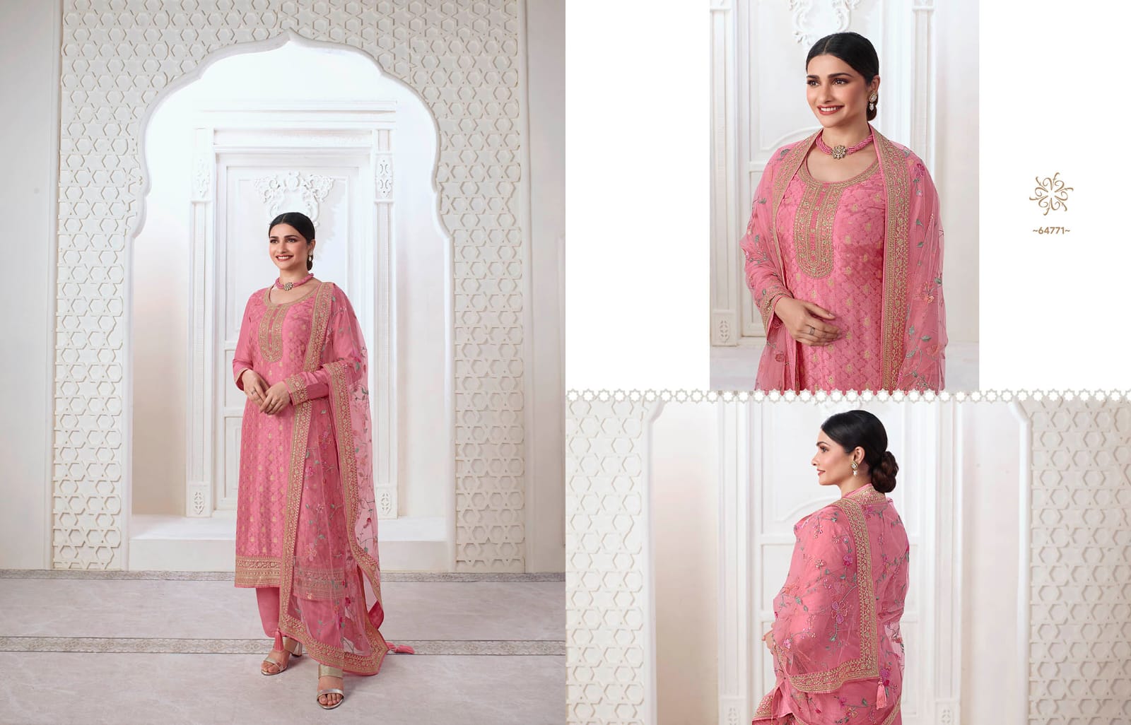 vinay fashin kuleesh aarzoo 3 dola zacquard elegant look salwar suit catalog