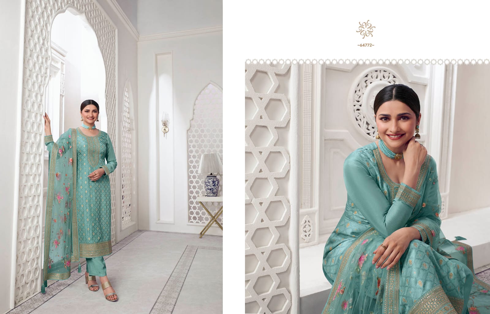 vinay fashin kuleesh aarzoo 3 dola zacquard elegant look salwar suit catalog