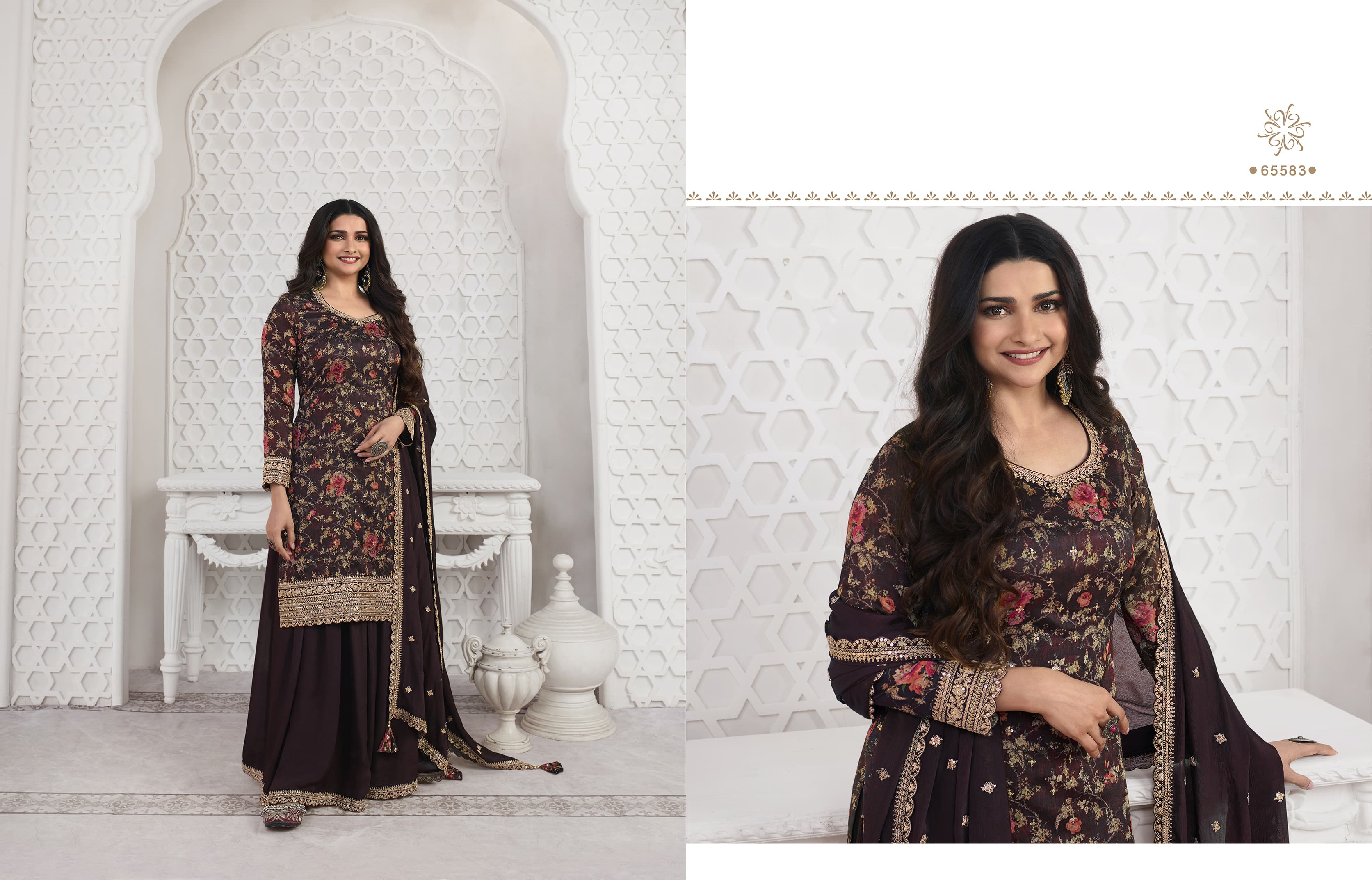 vinay fashin kuleesh swara georgett regal look salwar suit catalog