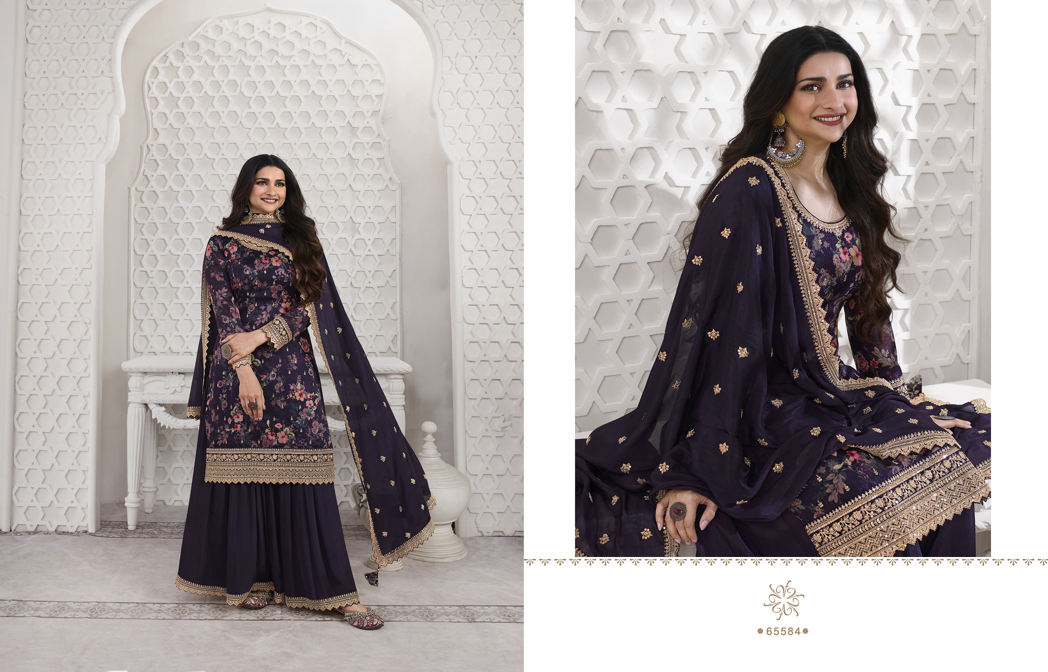 vinay fashin kuleesh swara georgett regal look salwar suit catalog