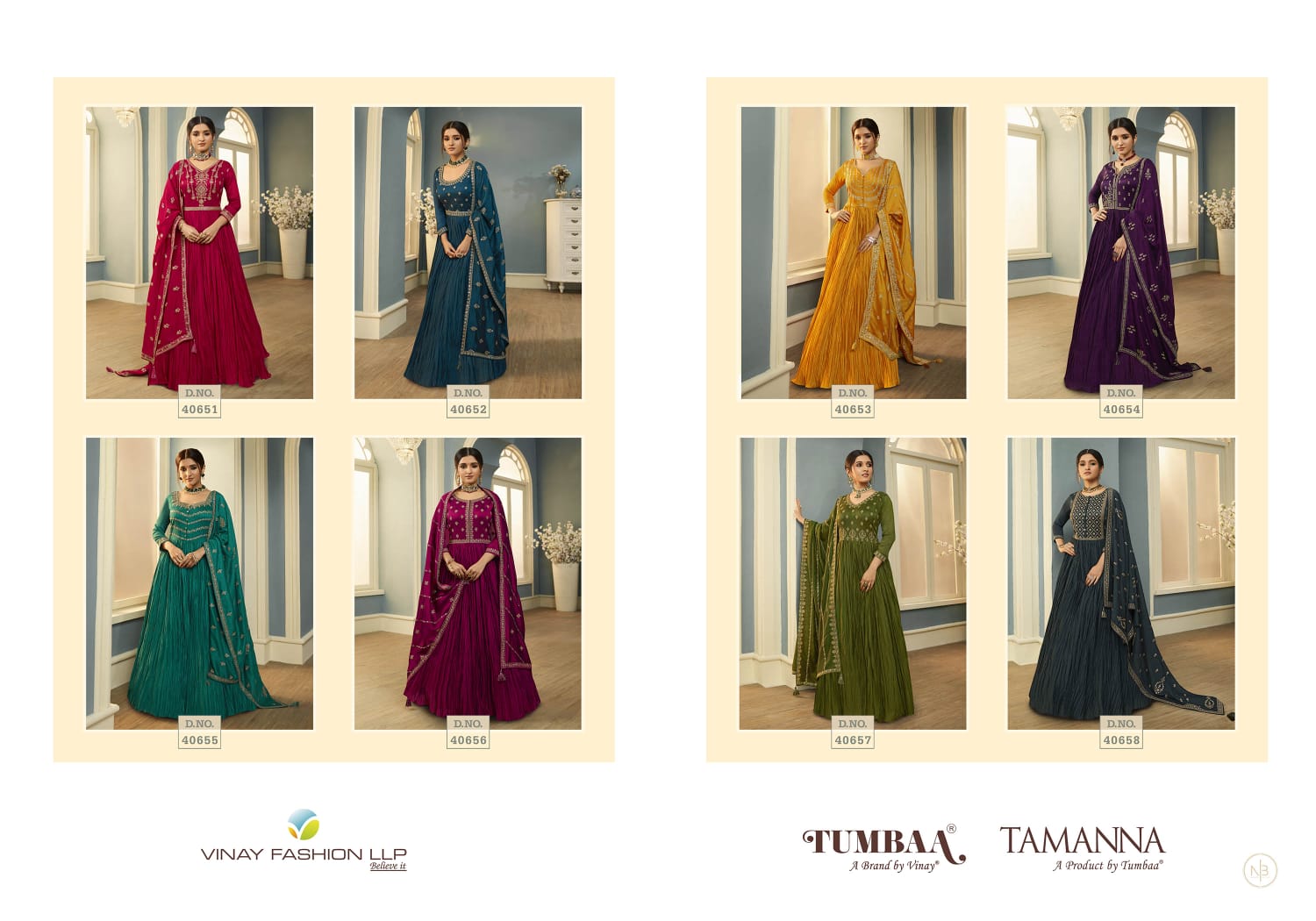 vinay fashion Tumbaa tamanna georgette gorgeous look gawon catalog