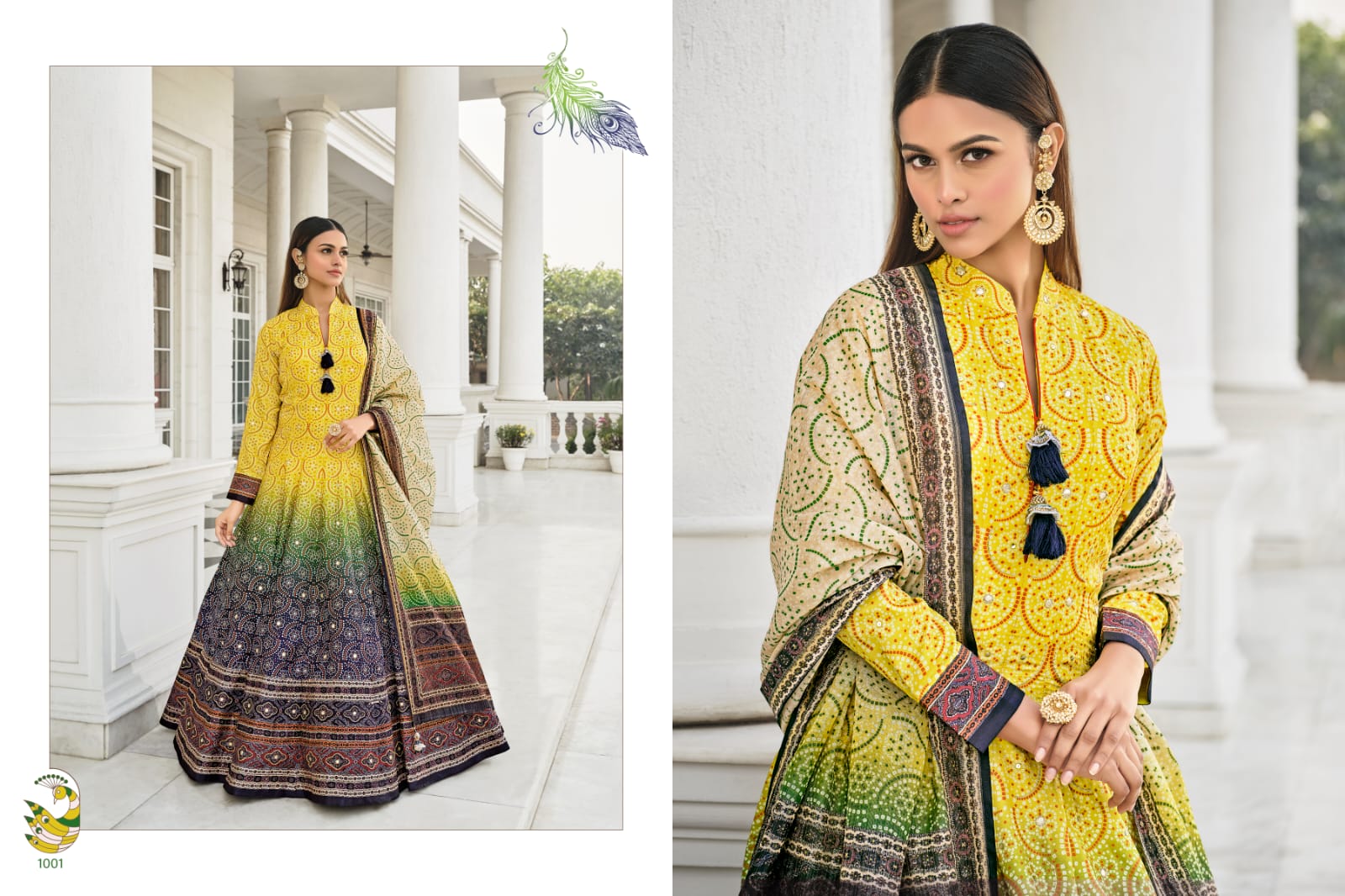 virasat Morepinch dolla silk goregeous look gown with dupatta catalog