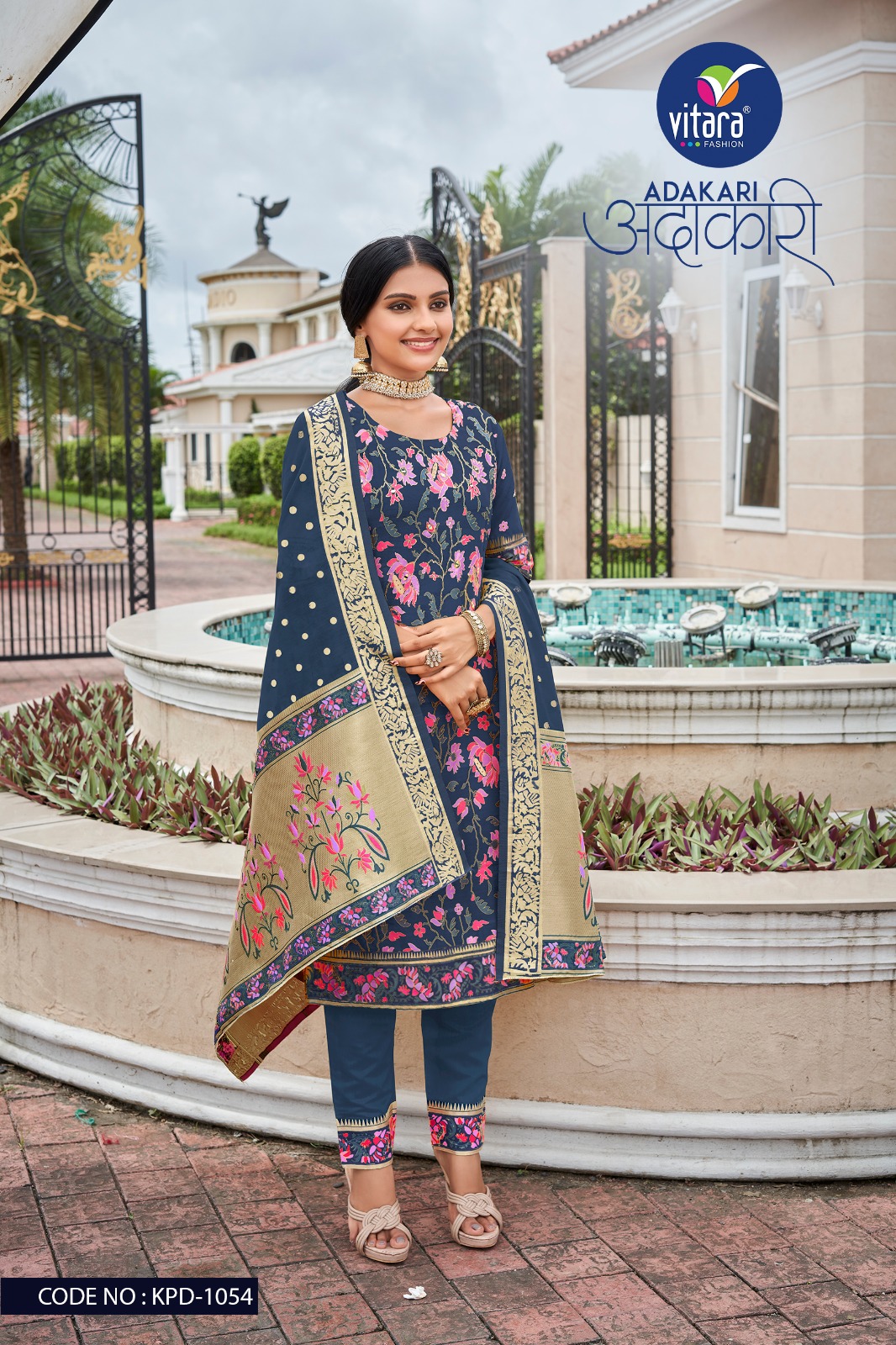 vitara adakari viscose innovative look salwar suit catalog