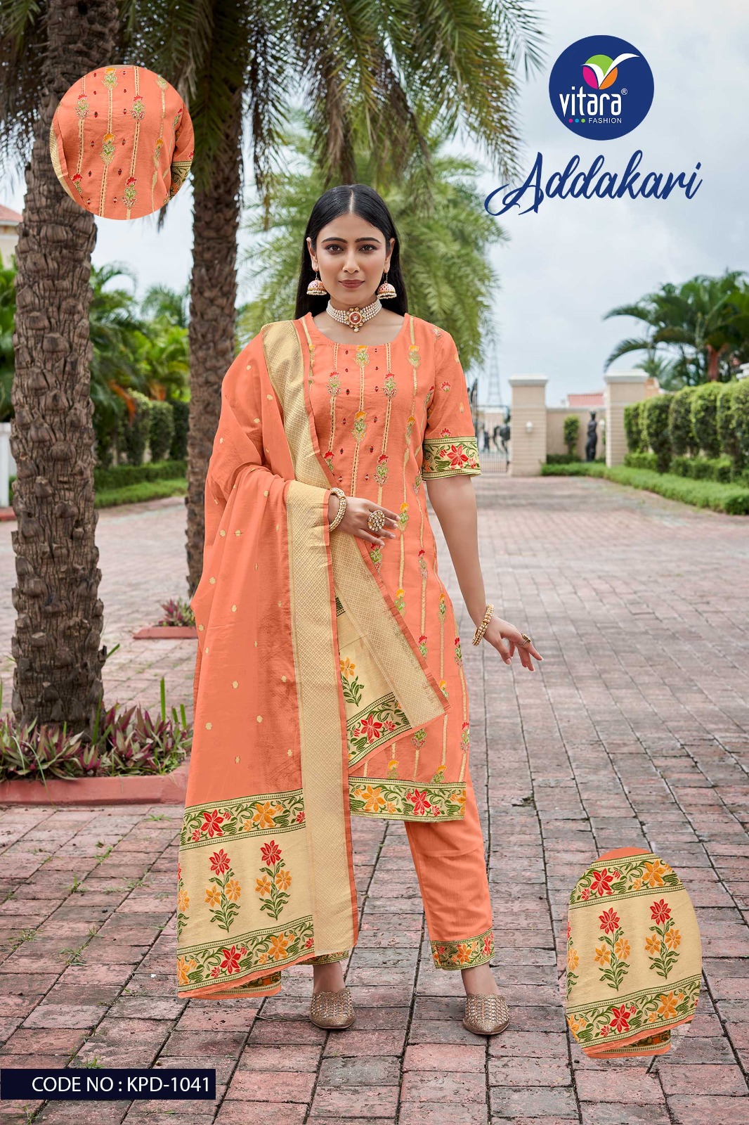 vitara adakari viscose innovative look salwar suit catalog