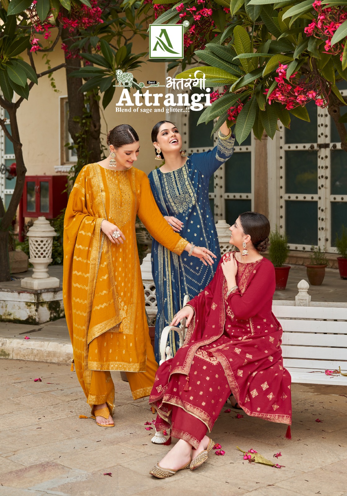 alok suit attrangi viscose elegant embroidery look salwar suit catalog