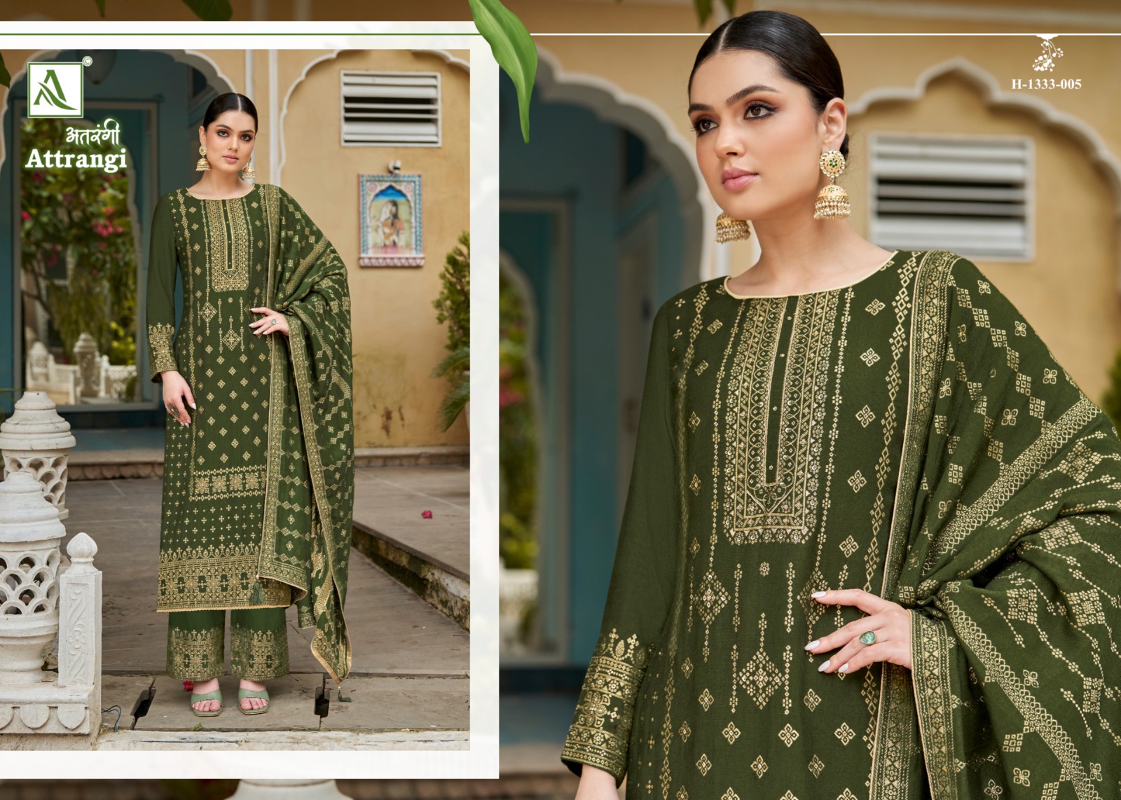 alok suit attrangi viscose elegant embroidery look salwar suit catalog