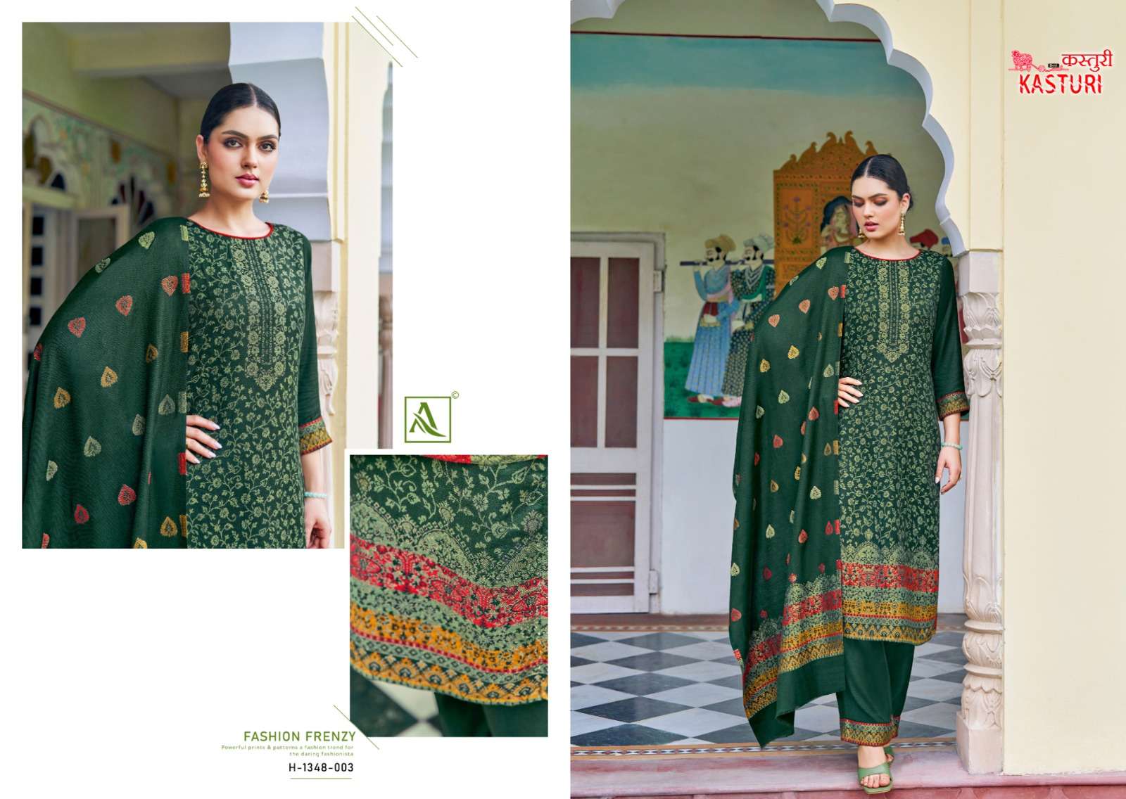 alok suit kasturi  hend weave regal look salwar suit catalog