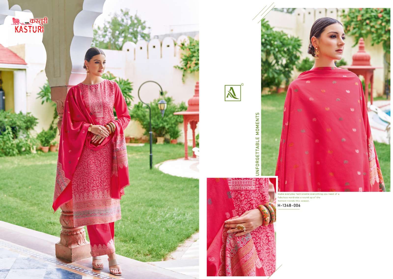 alok suit kasturi  hend weave regal look salwar suit catalog