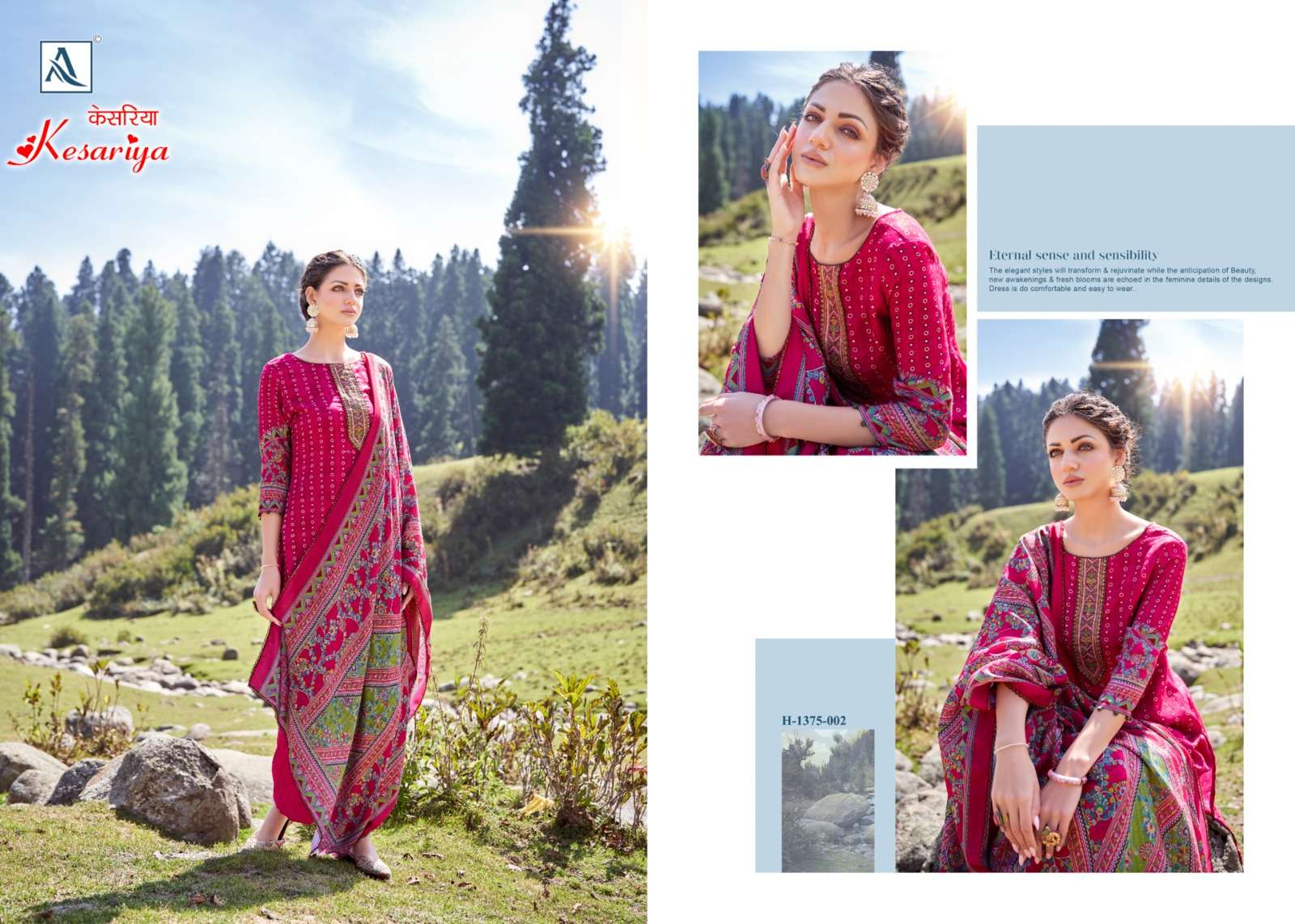 alok suit kesariya woolen exclusive print salwar suit catalog