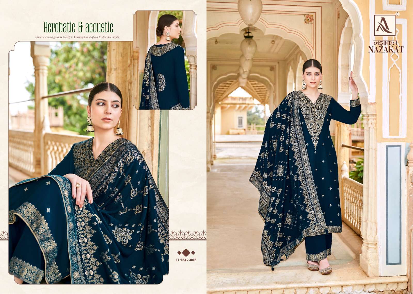 alok suit nazakat Premium Wool Pashmina innovative look salwar suit catalog