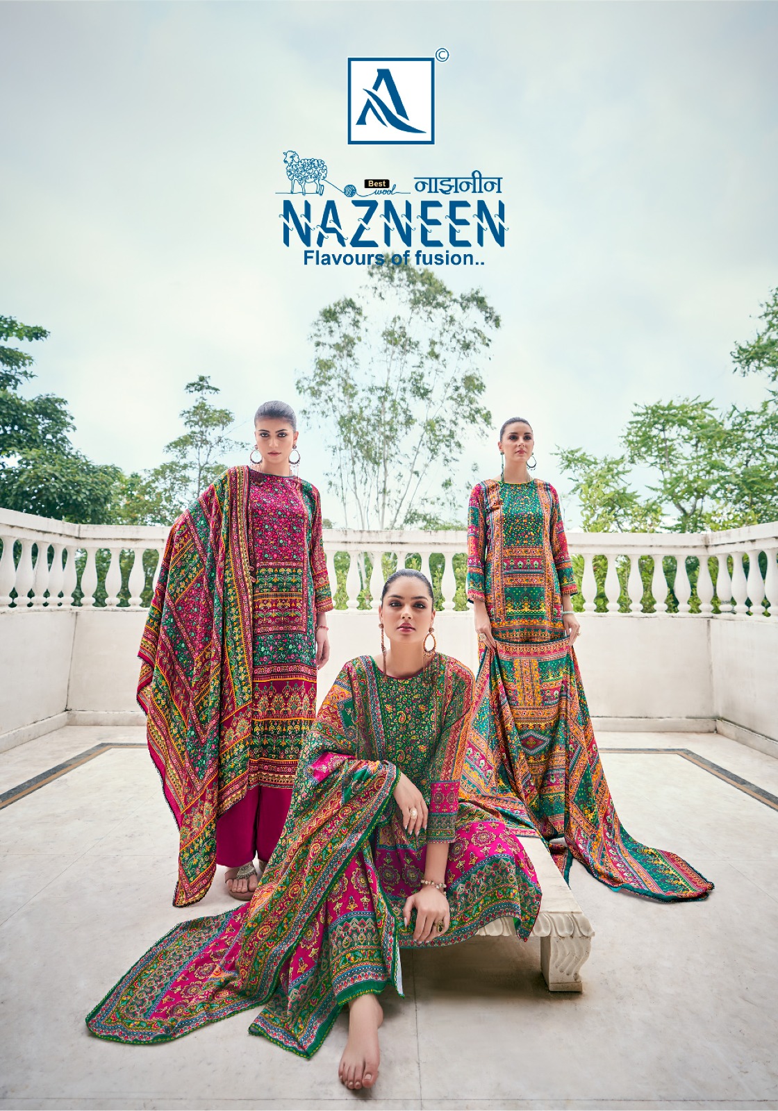 alok suit nazneen viscose catchy embroidery look salwar suit catalog