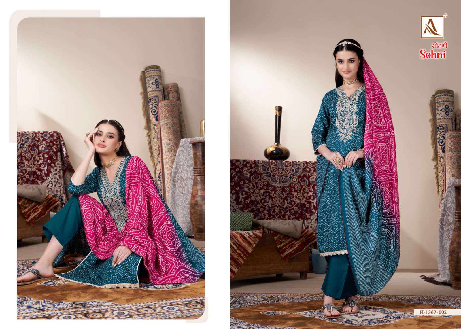 alok suit sohni wool pashmina attrective look salwar suit catalog