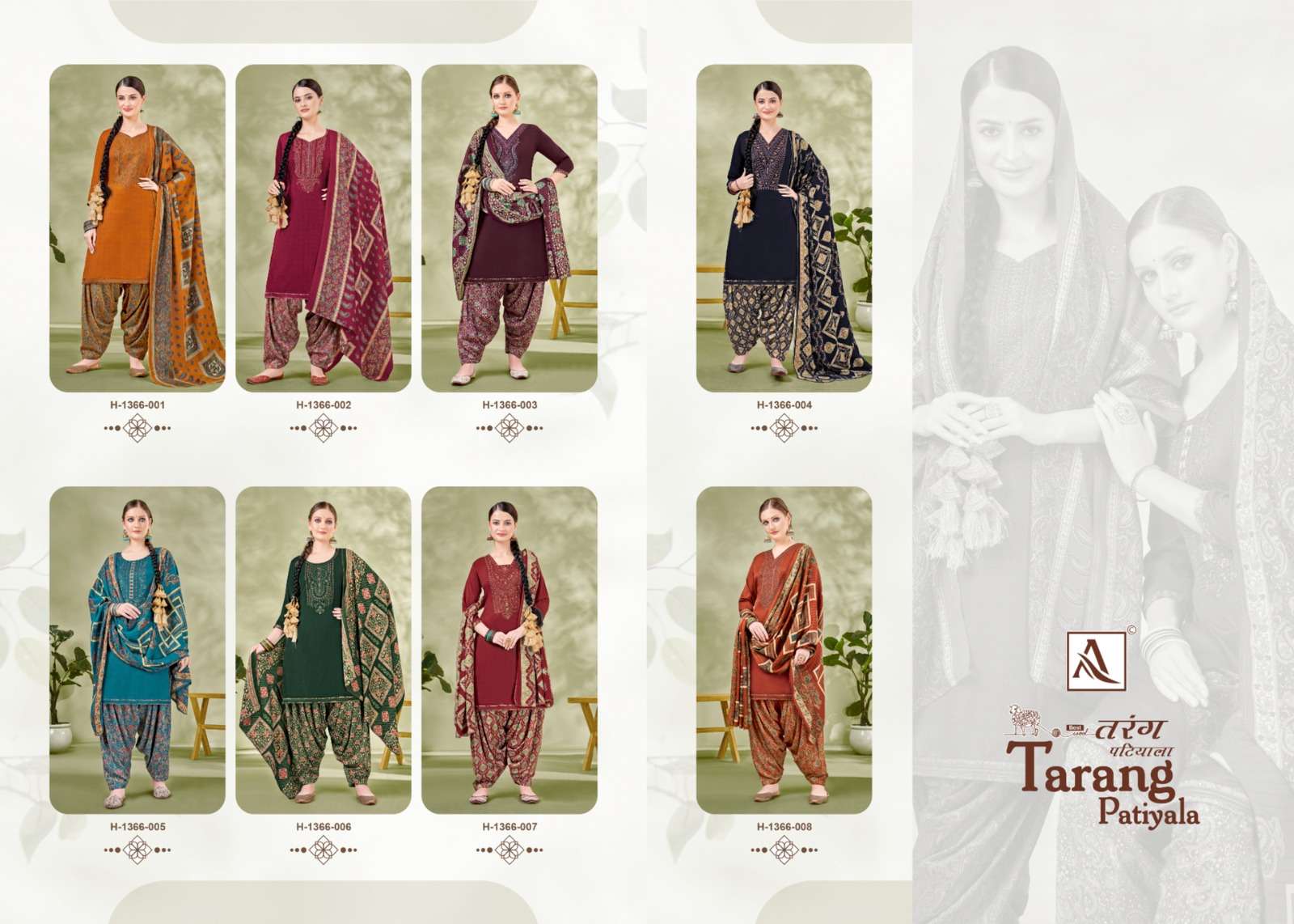 alok suit tarang patiyala Premium Wool Pashmina elegant look salwar suit catalog